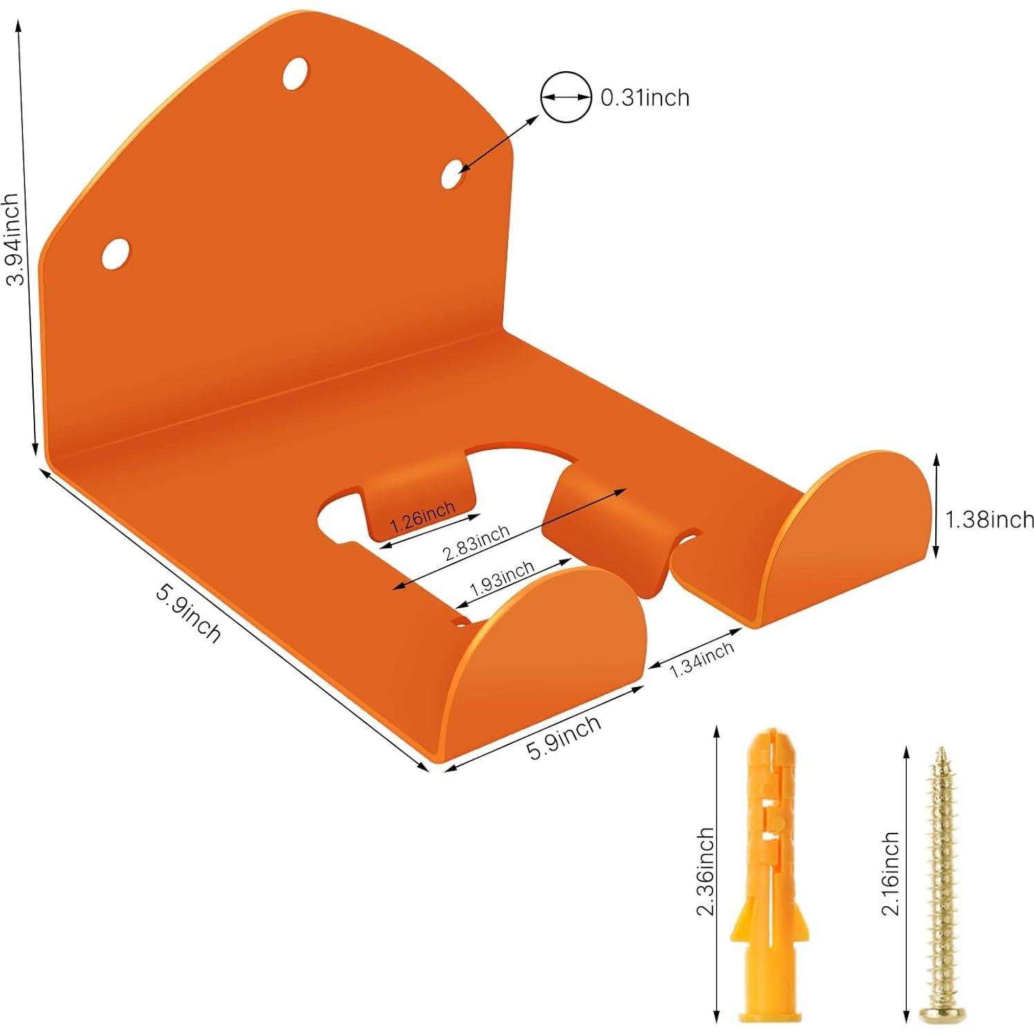 Colgador de Pared FLEXI RODS para Herramientas de Jardín - 1 Soporte