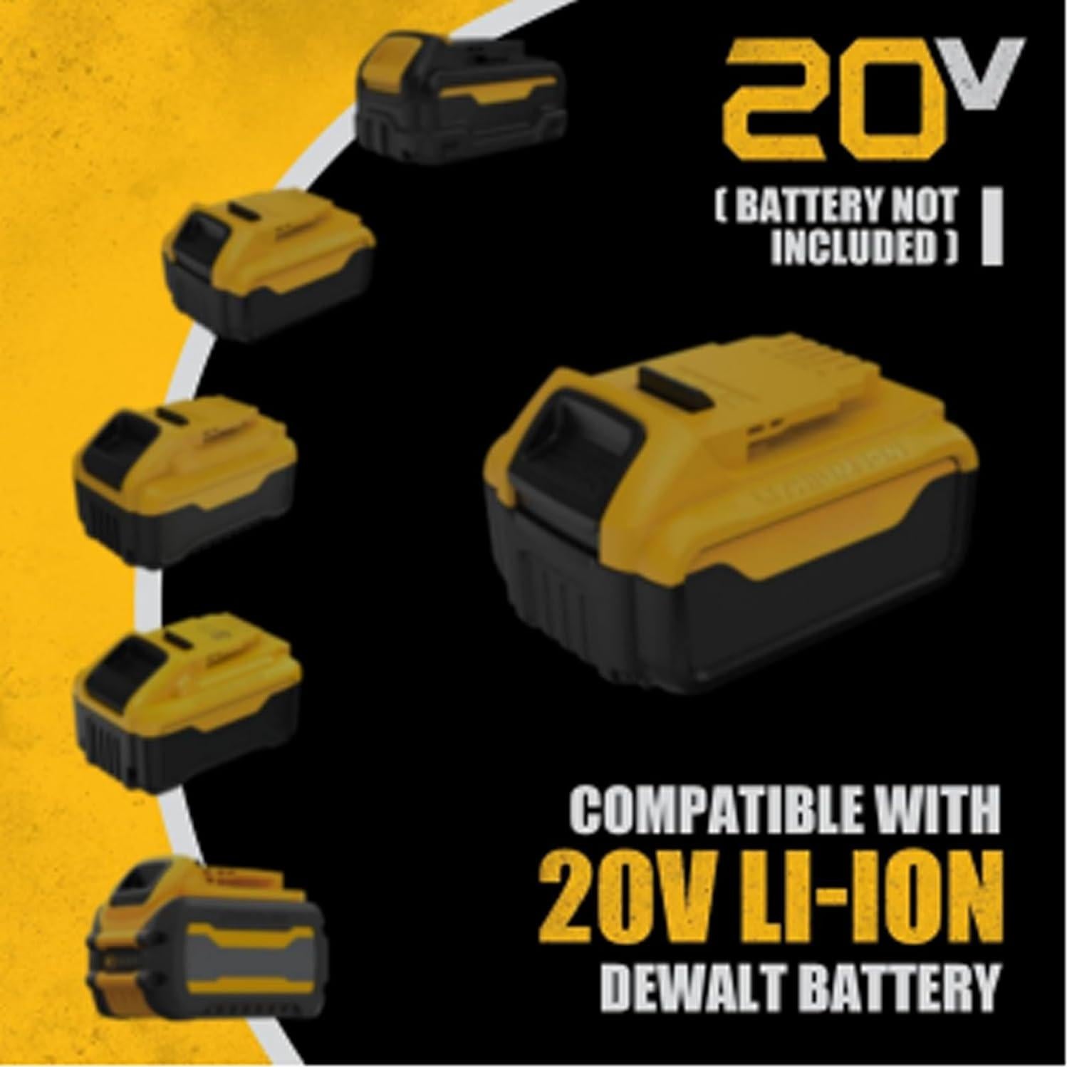 Llave de impacto inalámbrica ADOTOCAM 20V 1000 Nm 3 velocidades