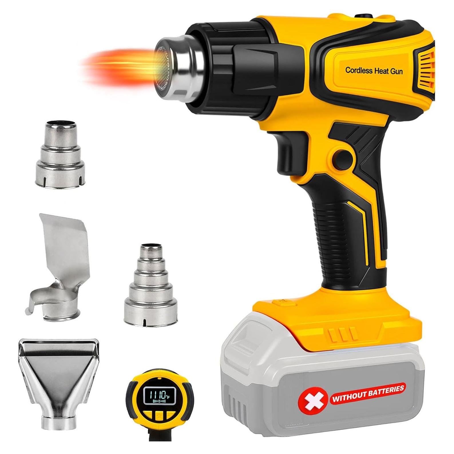 Pistola de Calor Inalámbrica Foduuo 350W 2 Temperaturas LCD