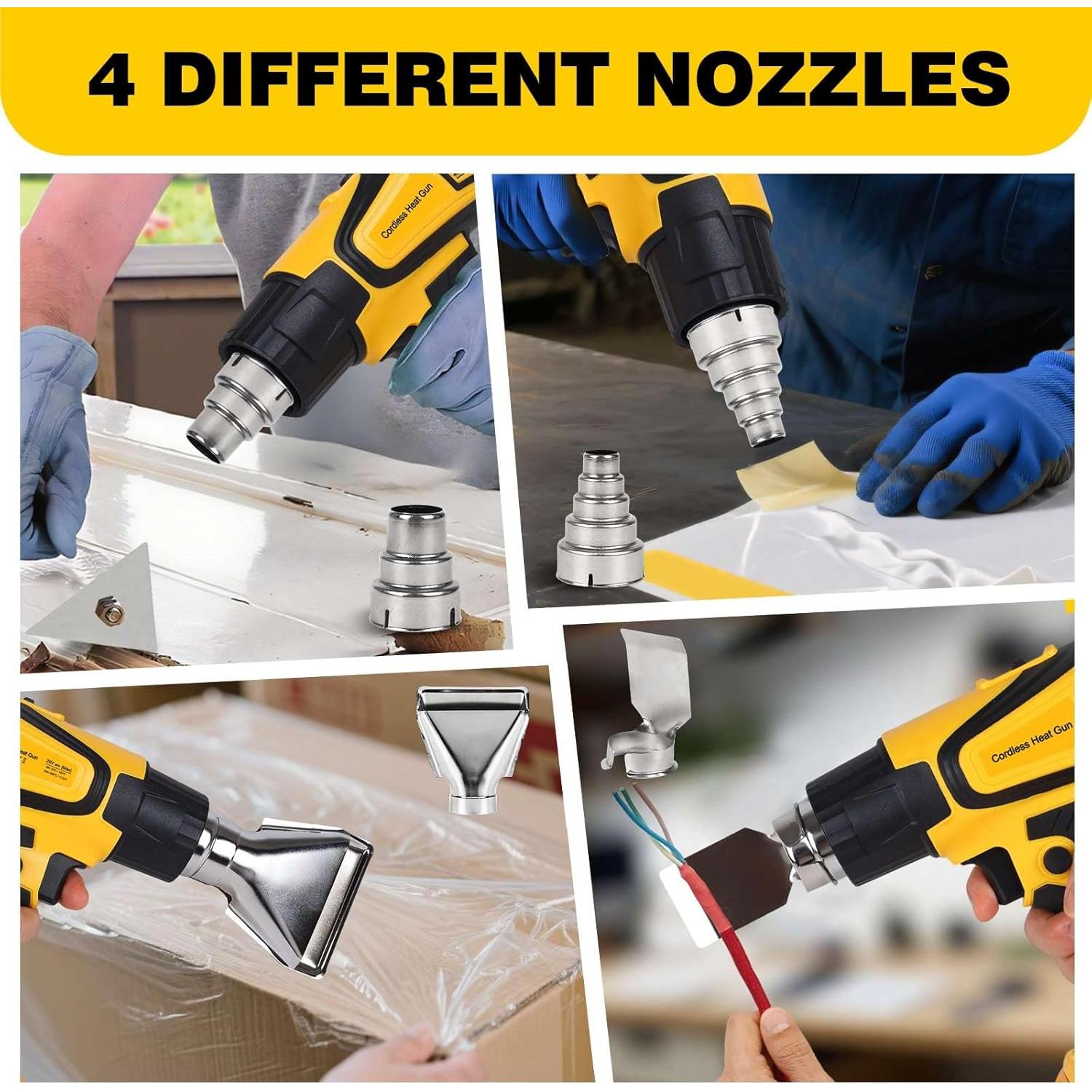 Pistola de Calor Inalámbrica Foduuo 350W 2 Temperaturas LCD