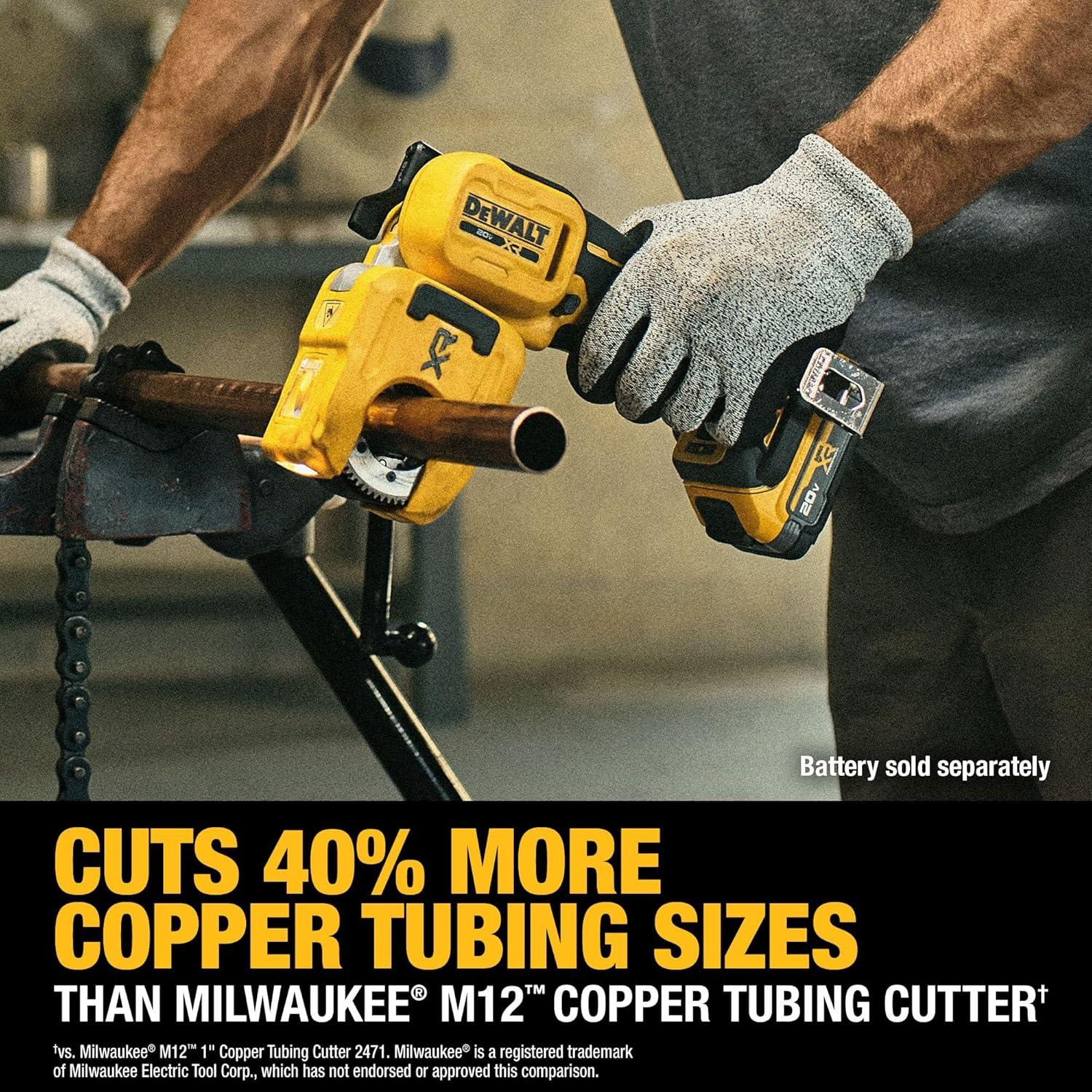 Cortador de Tubos de Cobre DEWALT 20V MAX XR 31.75 mm