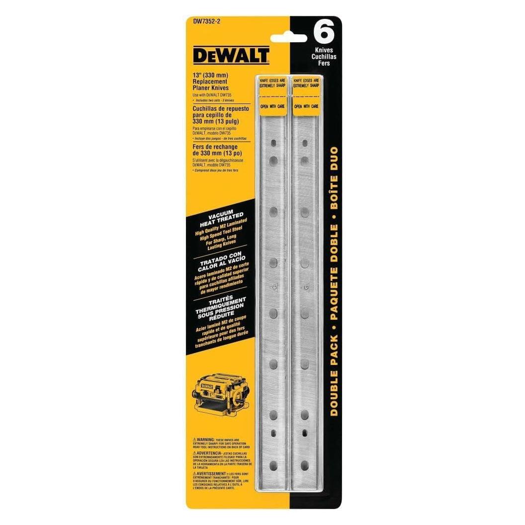 Cuchillas de Reemplazo DeWalt DW7352-2 para Cepillo 13"