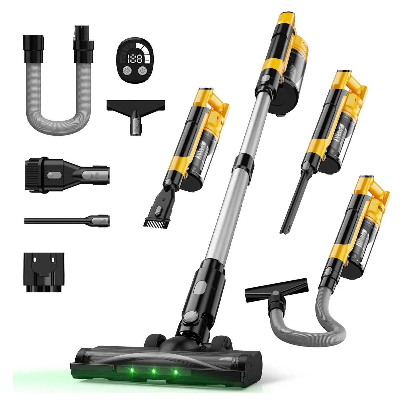 Aspiradora Inalámbrica ZEXAPE 20V 350W HEPA 7-en-1