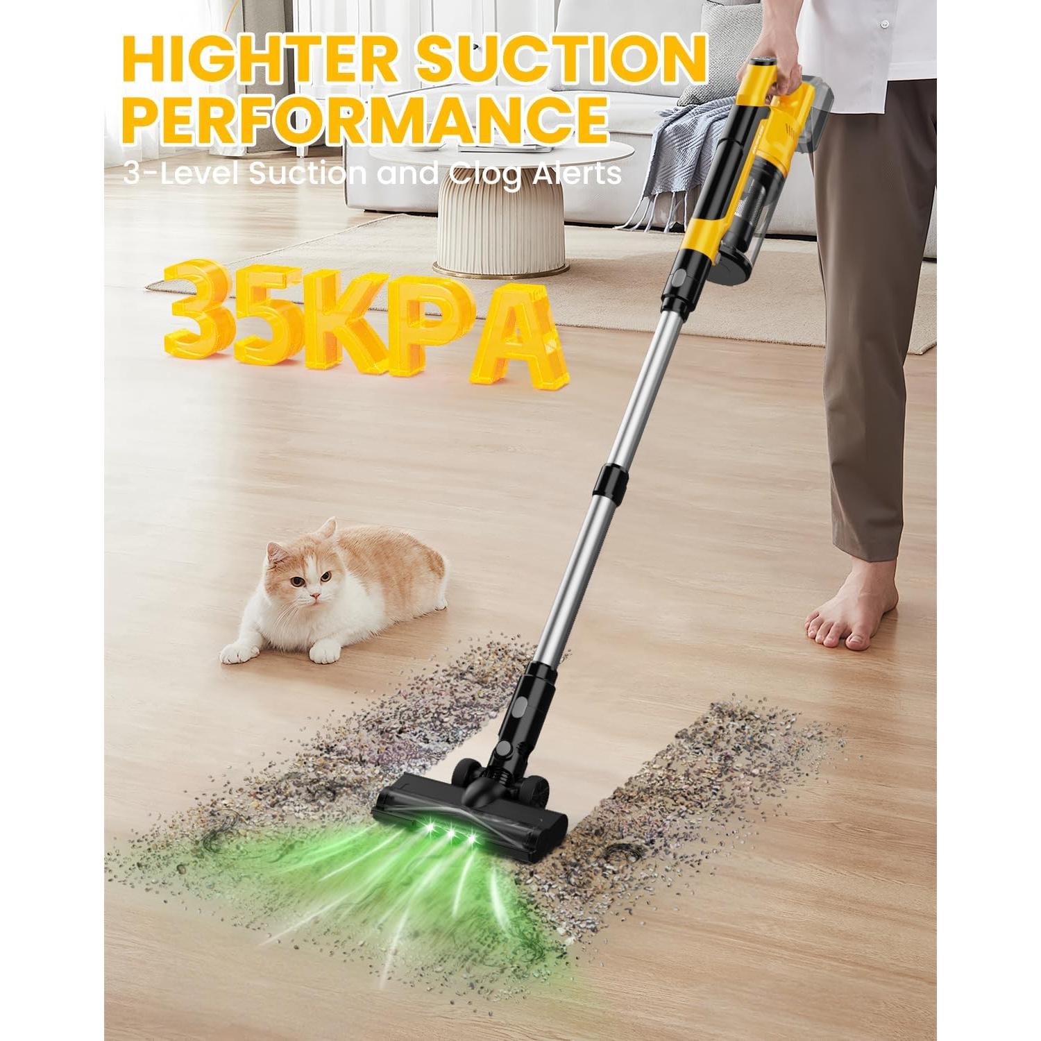 Aspiradora Inalámbrica ZEXAPE 20V 350W HEPA 7-en-1