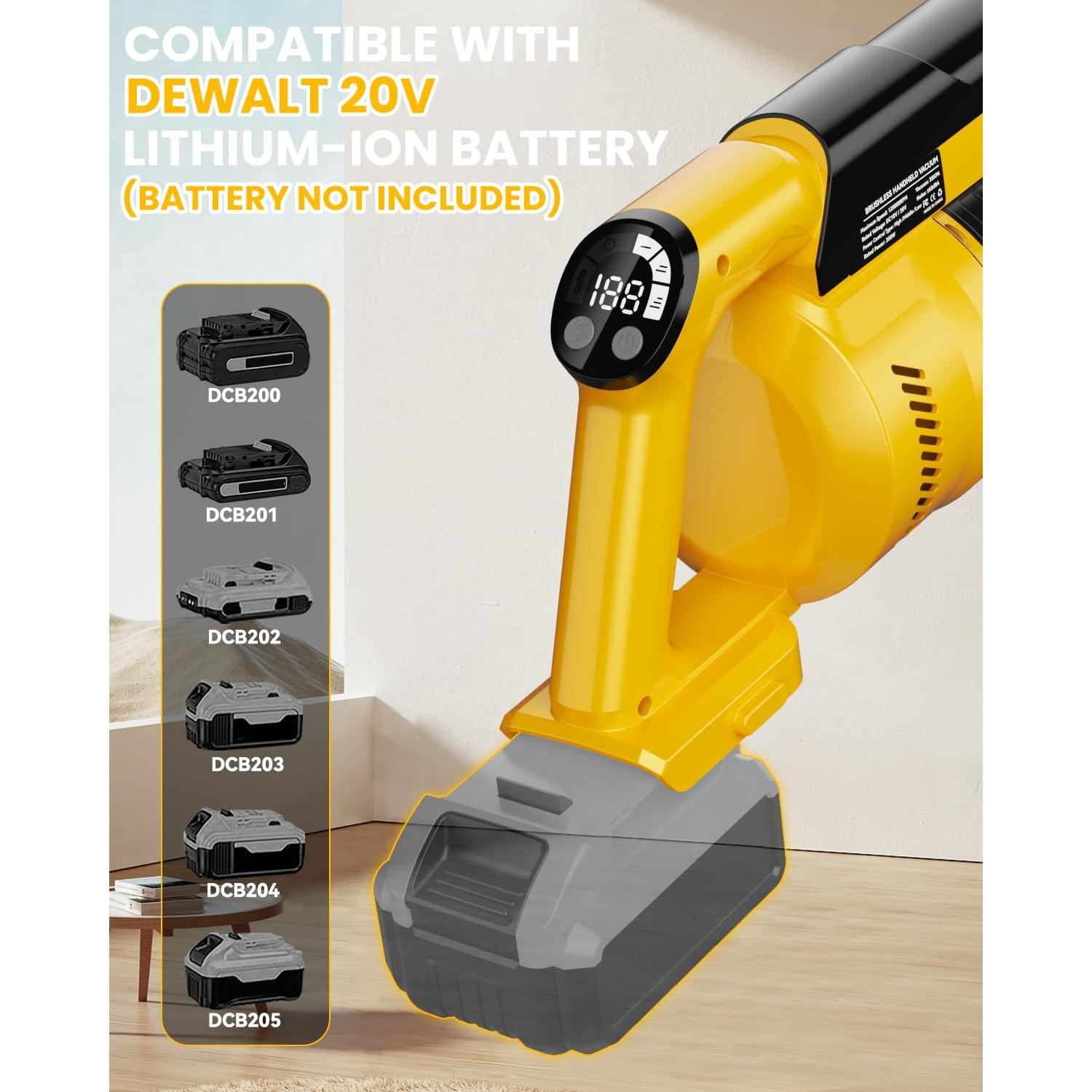 Aspiradora Inalámbrica ZEXAPE 20V 350W HEPA 7-en-1