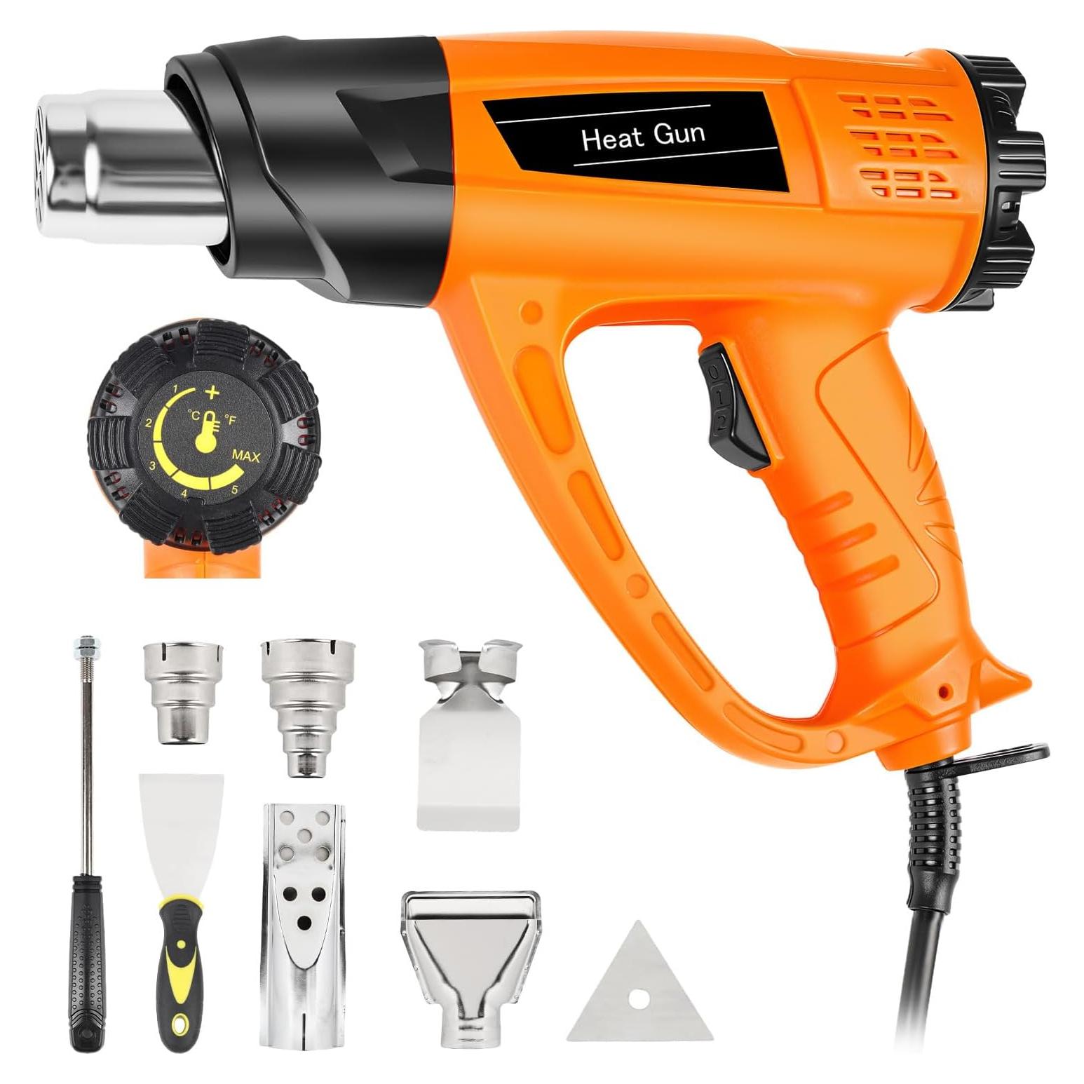 Pistola de Calor 1800W DONGGUAN SDL-8622 con 5 Boquillas