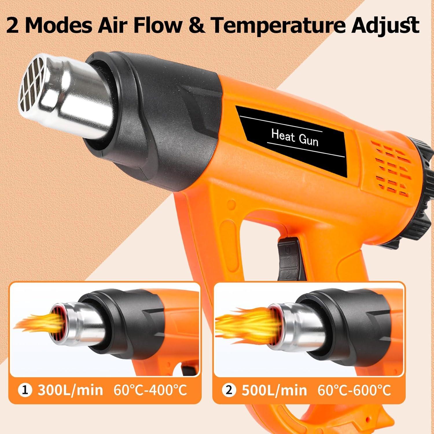 Pistola de Calor 1800W DONGGUAN SDL-8622 con 5 Boquillas