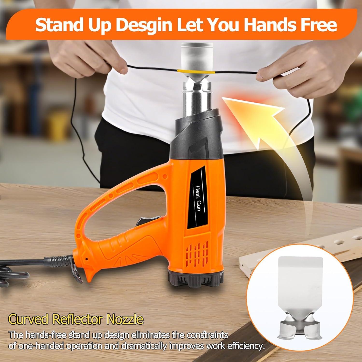 Pistola de Calor 1800W DONGGUAN SDL-8622 con 5 Boquillas