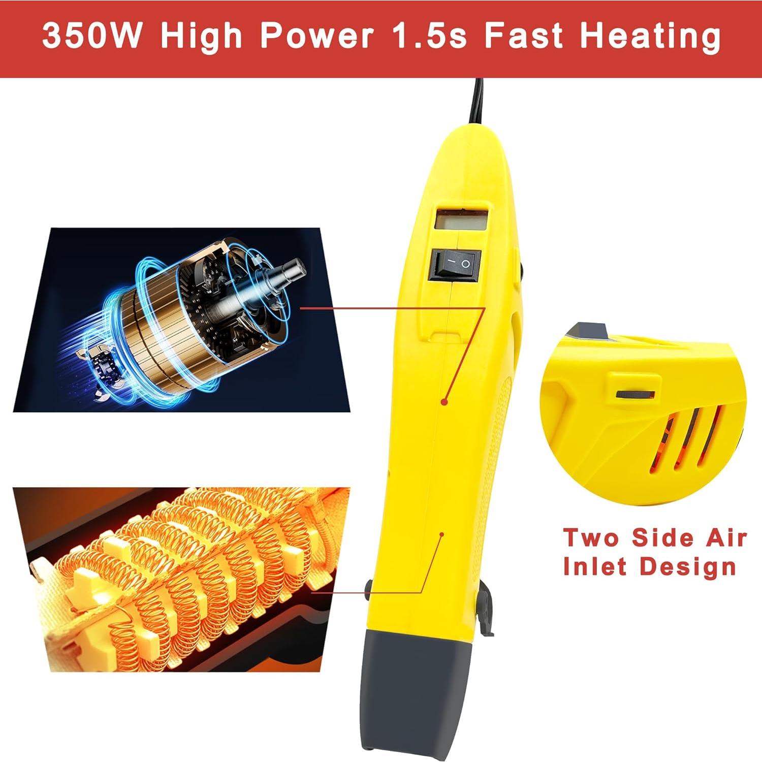 Pistola de Calor Mini QST EXPRESS 350W Amarilla 2 Temperaturas