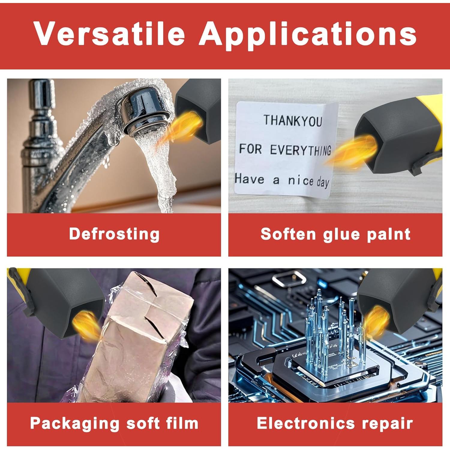 Pistola de Calor Mini QST EXPRESS 350W Amarilla 2 Temperaturas