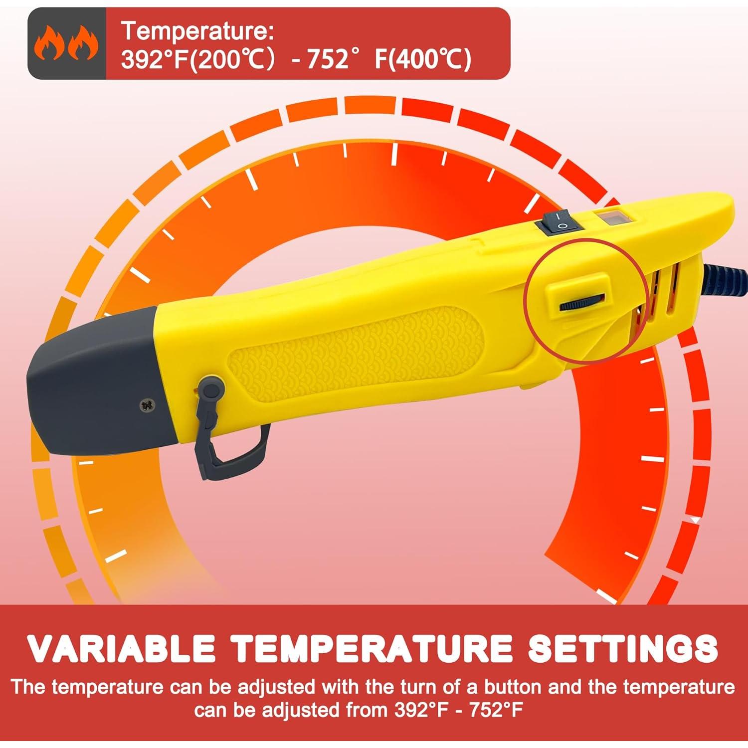 Pistola de Calor Mini QST EXPRESS 350W Amarilla 2 Temperaturas