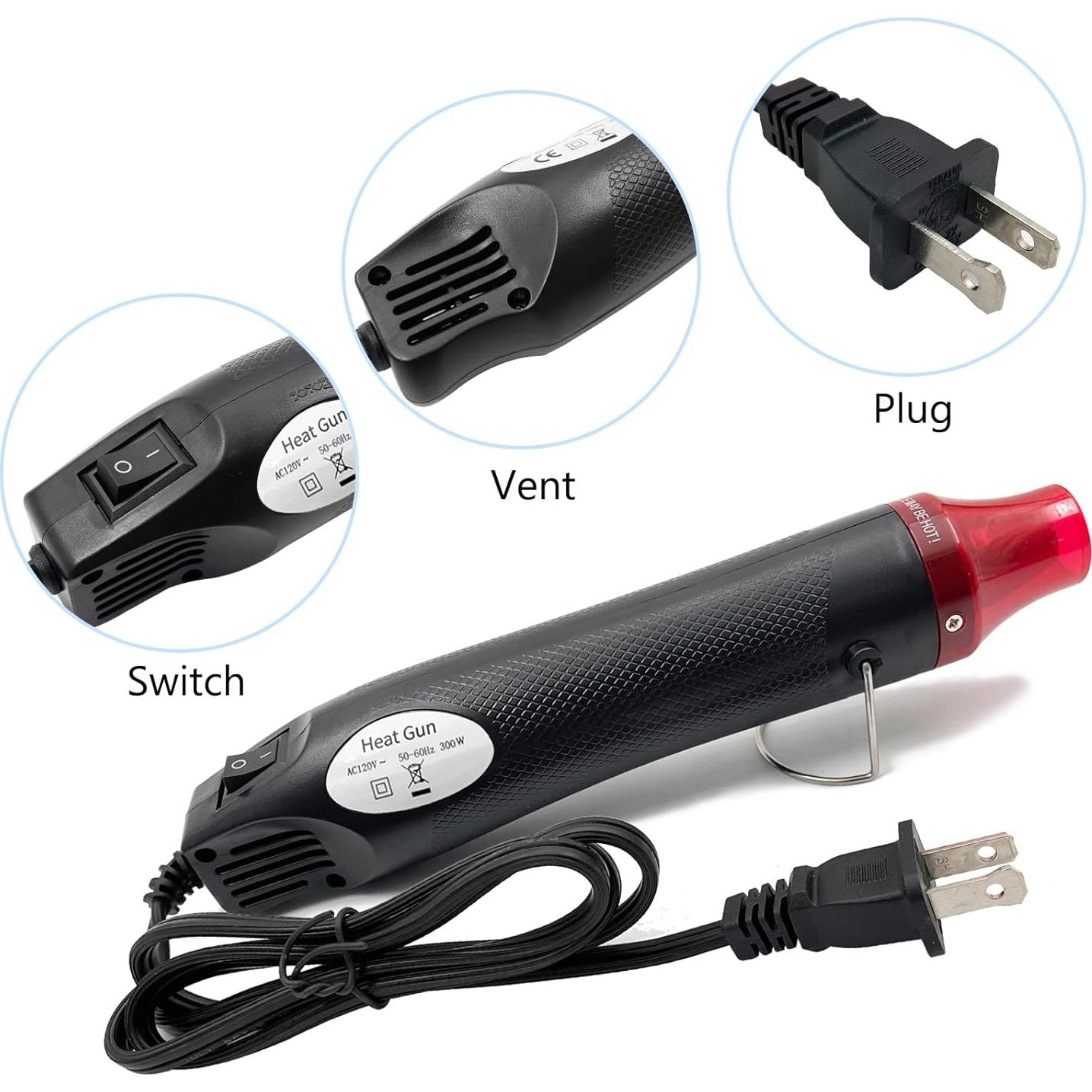 Mini Pistola de Calor BJSSBJH para Manualidades DIY - Negro