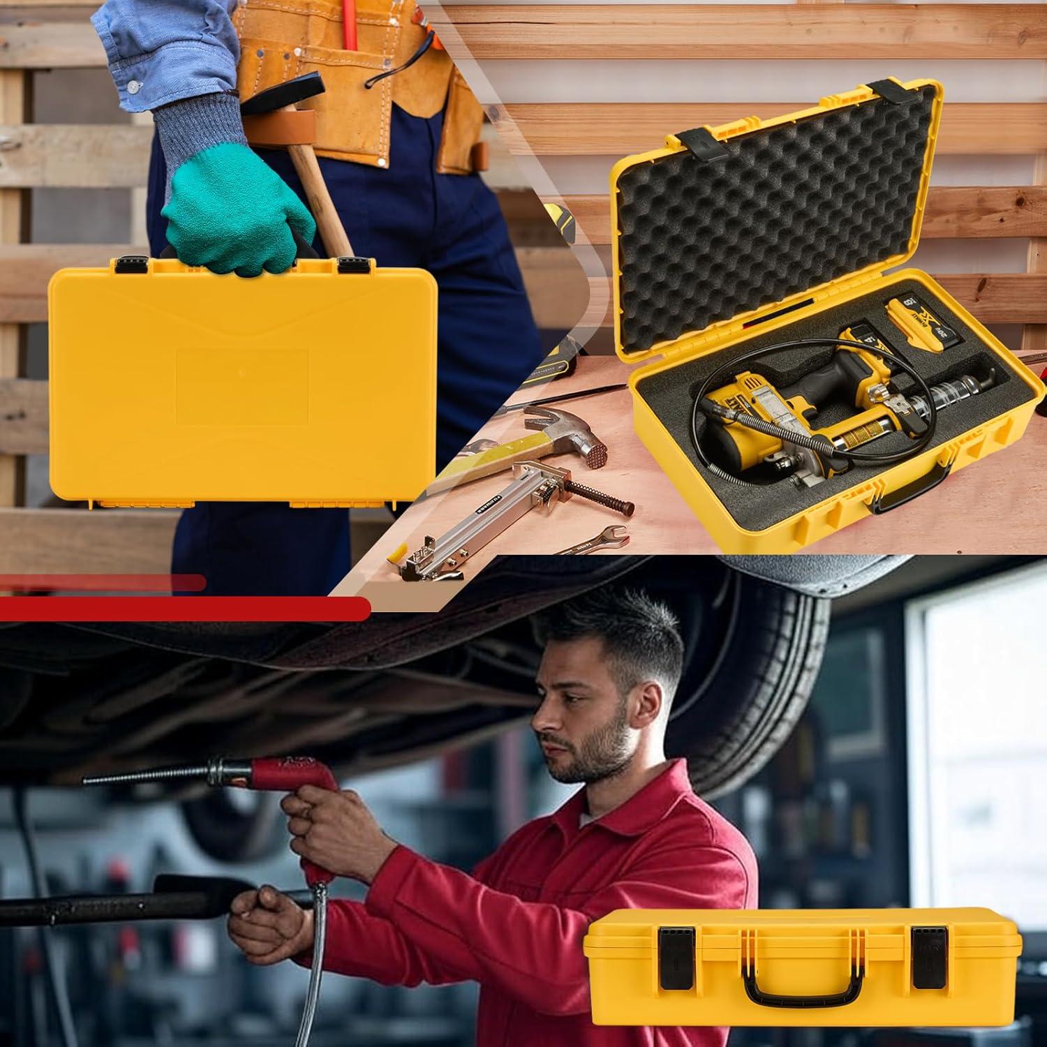 Funda Dura YDEPLVEO para Pistola de Grasa 20V Max - Amarilla