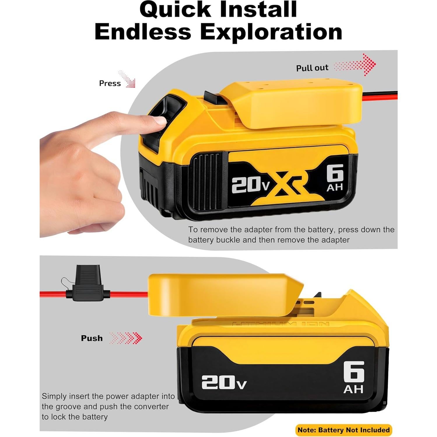 Adaptador de Batería 20V Tozersis para Dewalt - 2 Unidades