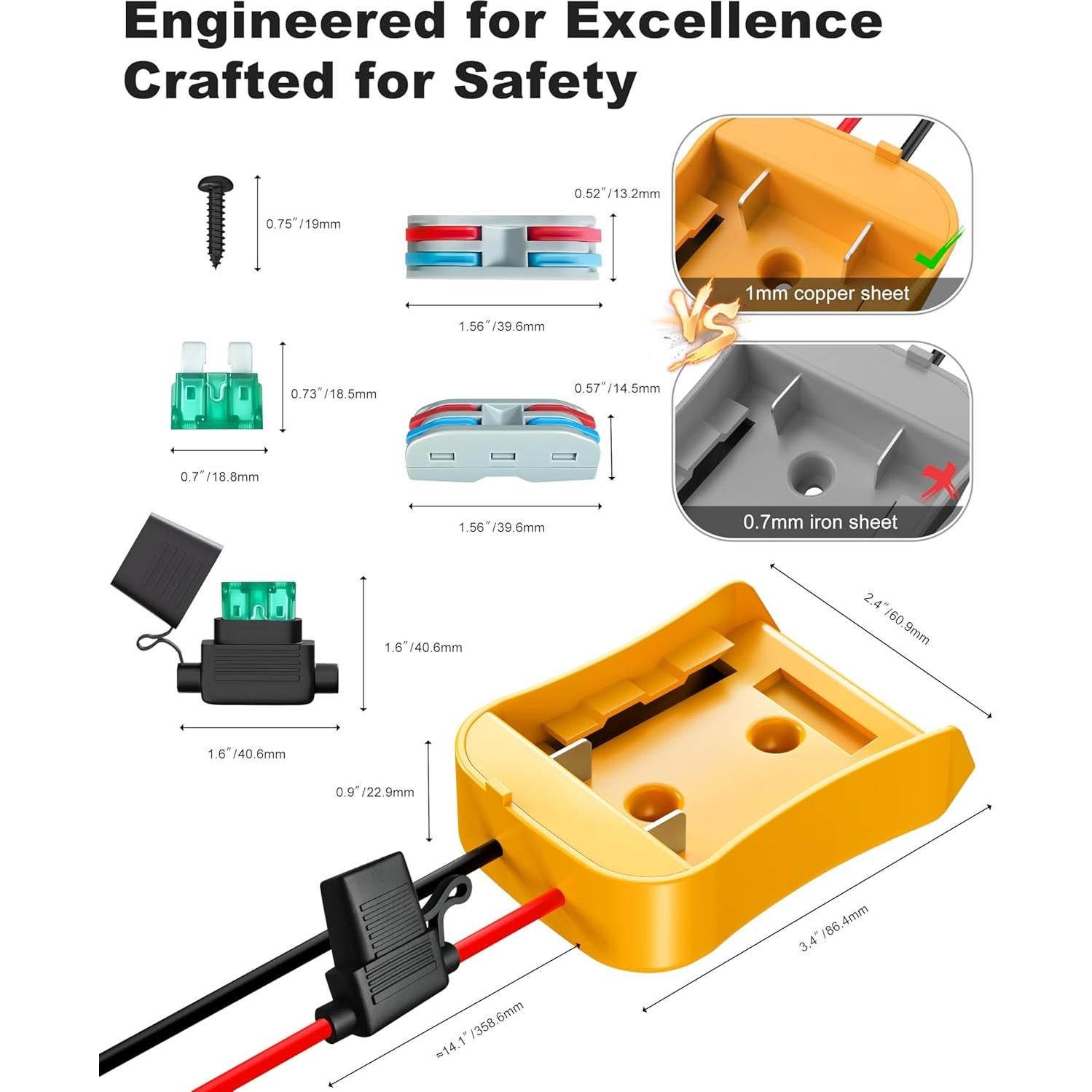 Adaptador de Batería 20V Tozersis para Dewalt - 2 Unidades