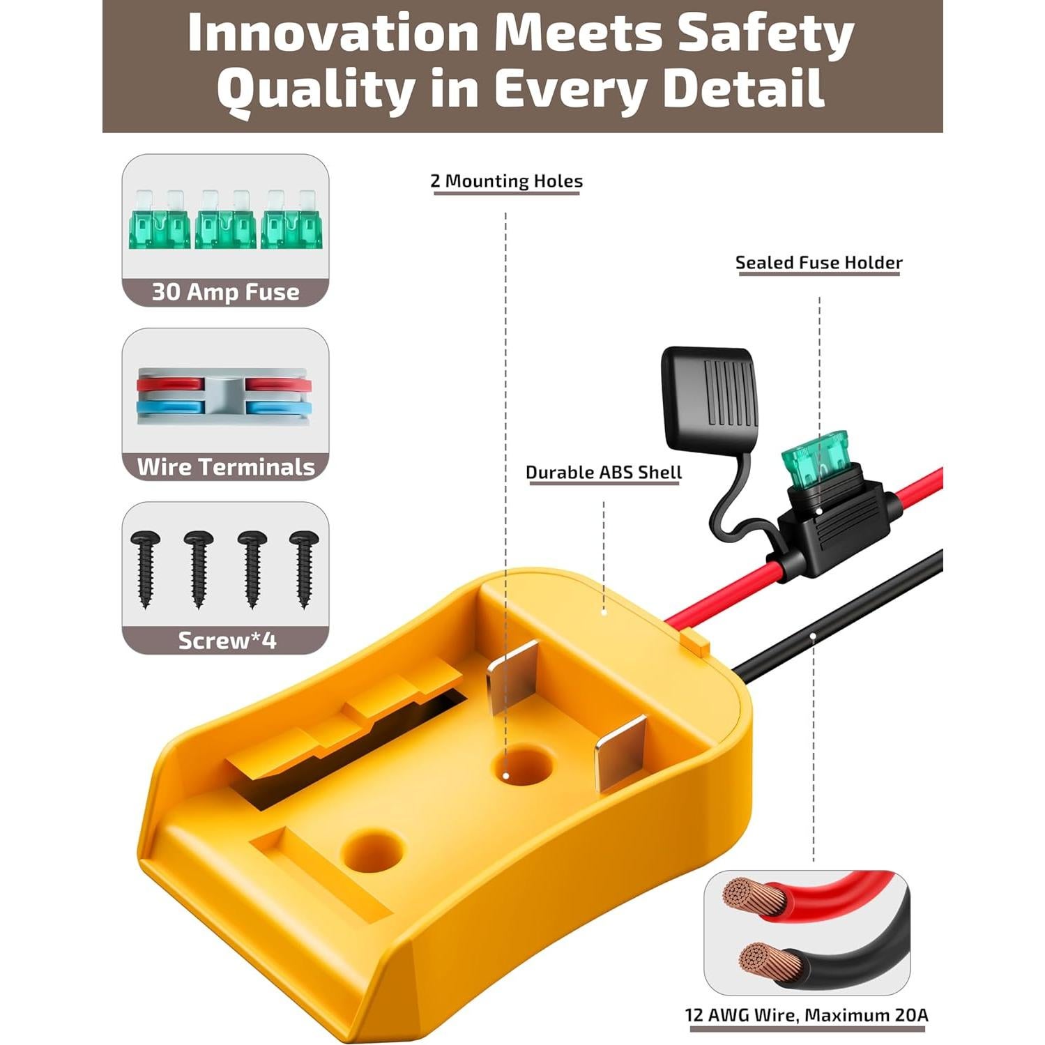 Paquete de 2 adaptadores de batería Crivon 20V para Power Wheels