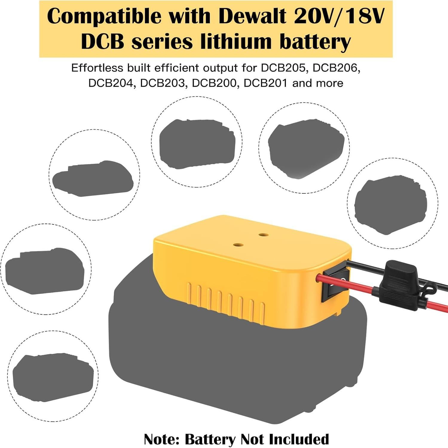 Adaptador de Batería Dewalt 20V TANHEYIN - Kit de Conversión 2 Pcs