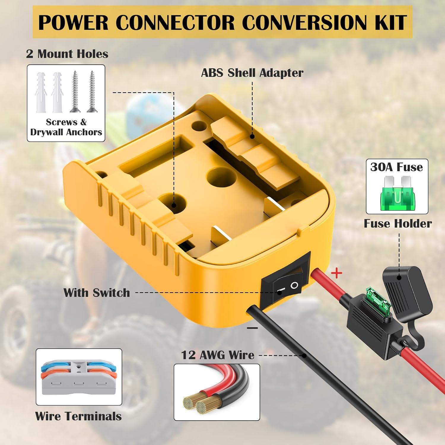 Adaptador de Batería Dewalt 20V TANHEYIN - Kit de Conversión 2 Pcs