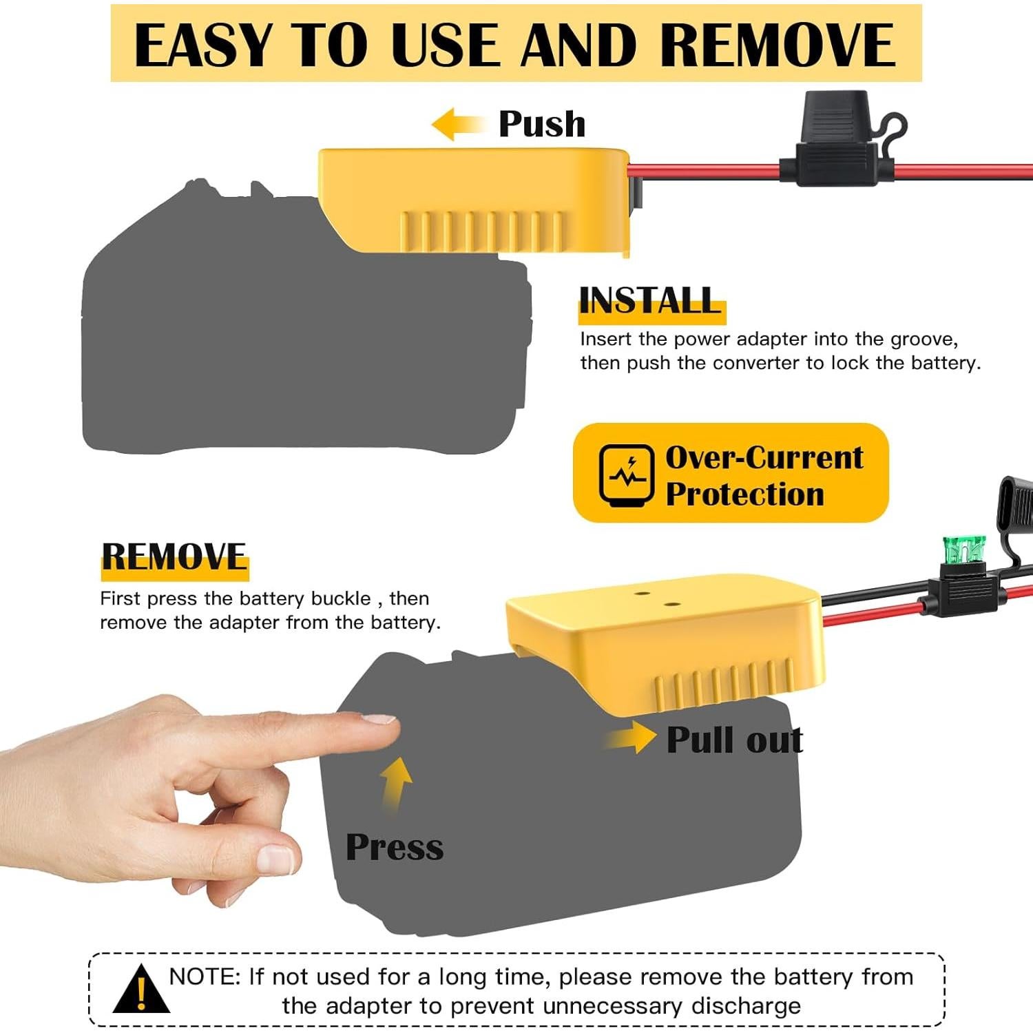 Adaptador de Batería Dewalt 20V TANHEYIN - Kit de Conversión 2 Pcs