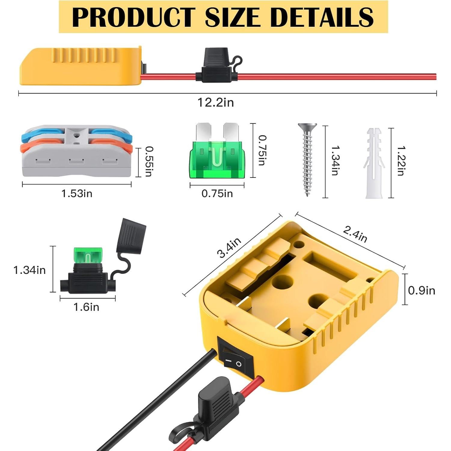 Adaptador de Batería Dewalt 20V TANHEYIN - Kit de Conversión 2 Pcs
