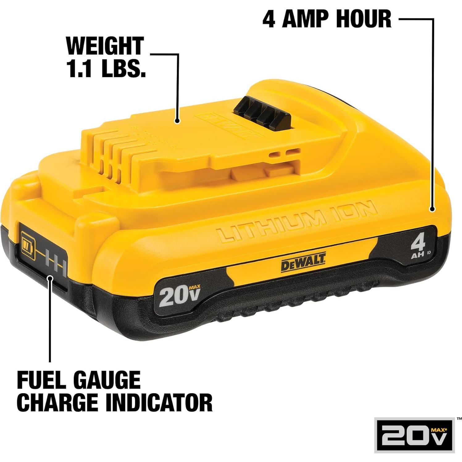 Batería de Litio Ión 4Ah 20V DEWALT DCB240-2 2-Pack