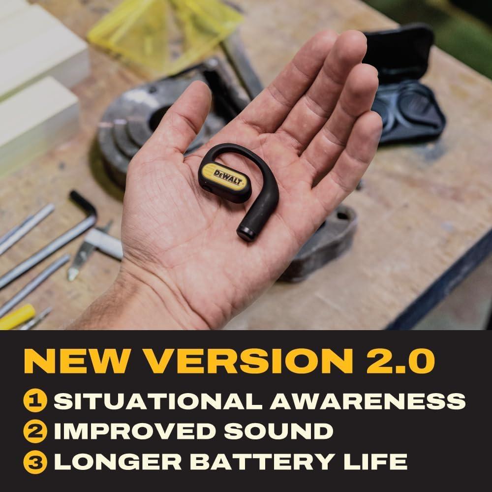 Auriculares DEWALT Bluetooth 5.3 IP55 Conducción Aérea 44h