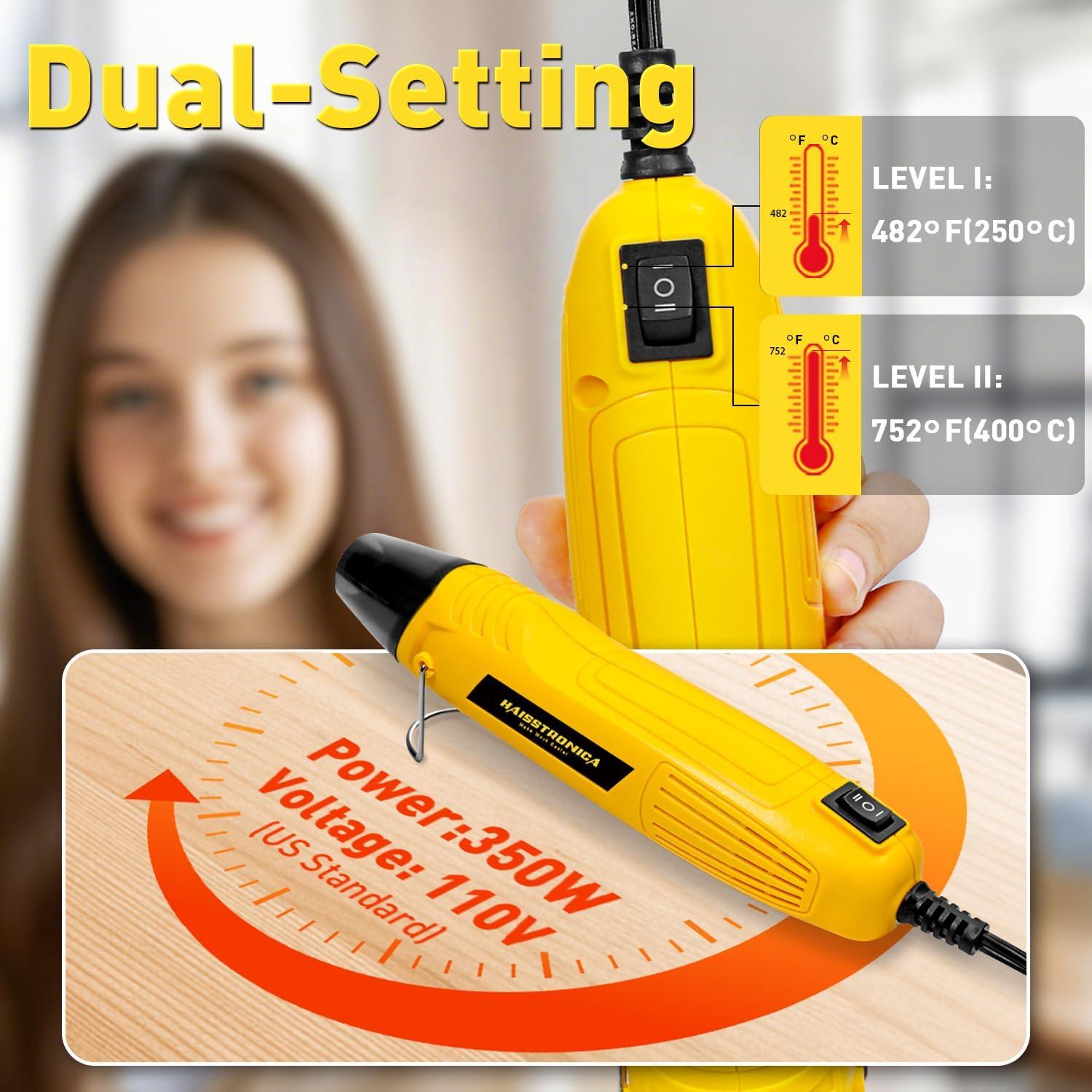 Pistola de Calor Haisstronica 350W 2 Temperaturas 250-400°C