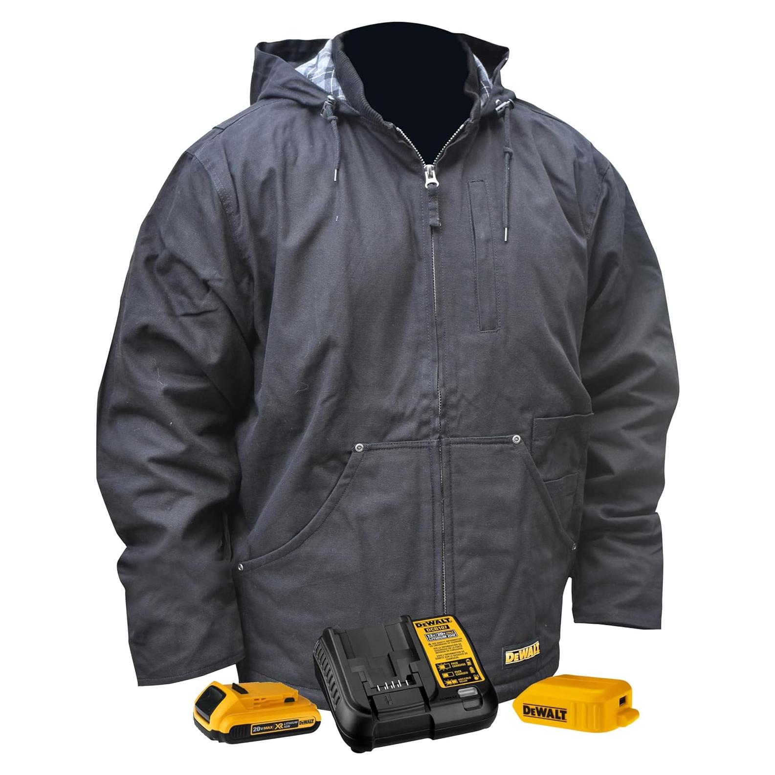 Chaqueta Calentada DEWALT DCHJ076AD Unisex 2X Negra con Batería
