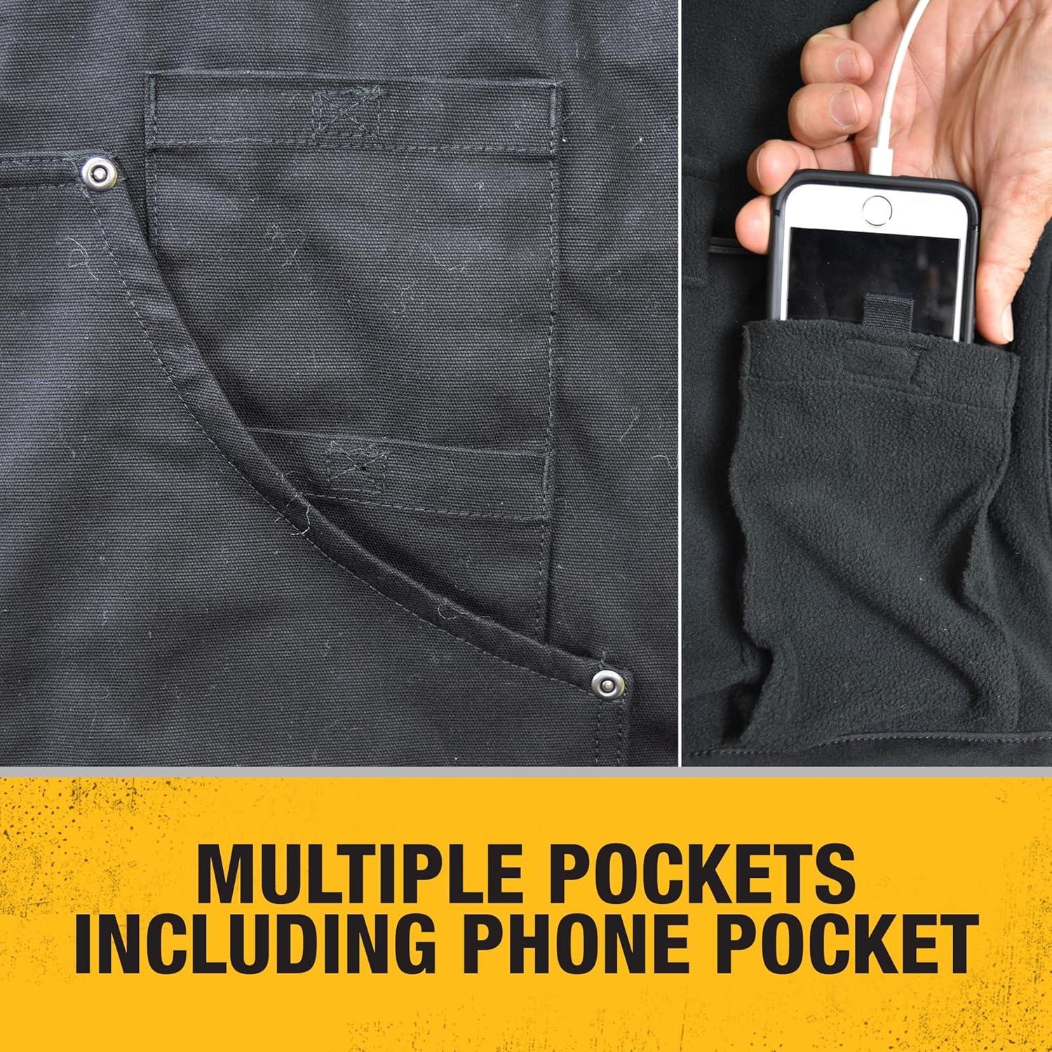 Chaqueta Calentada DEWALT DCHJ076AD Unisex 2X Negra con Batería