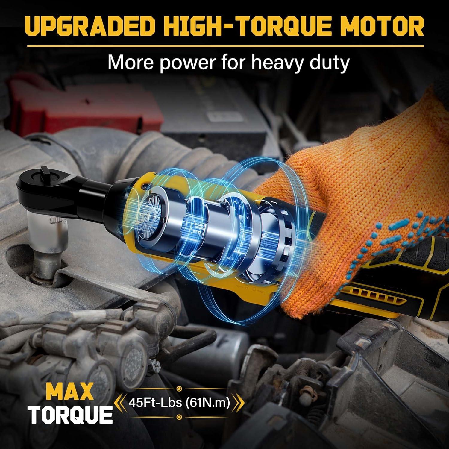 Llave de Trinquete Inalámbrica RAYLEEY 3/8" 20V Max 60 N.m