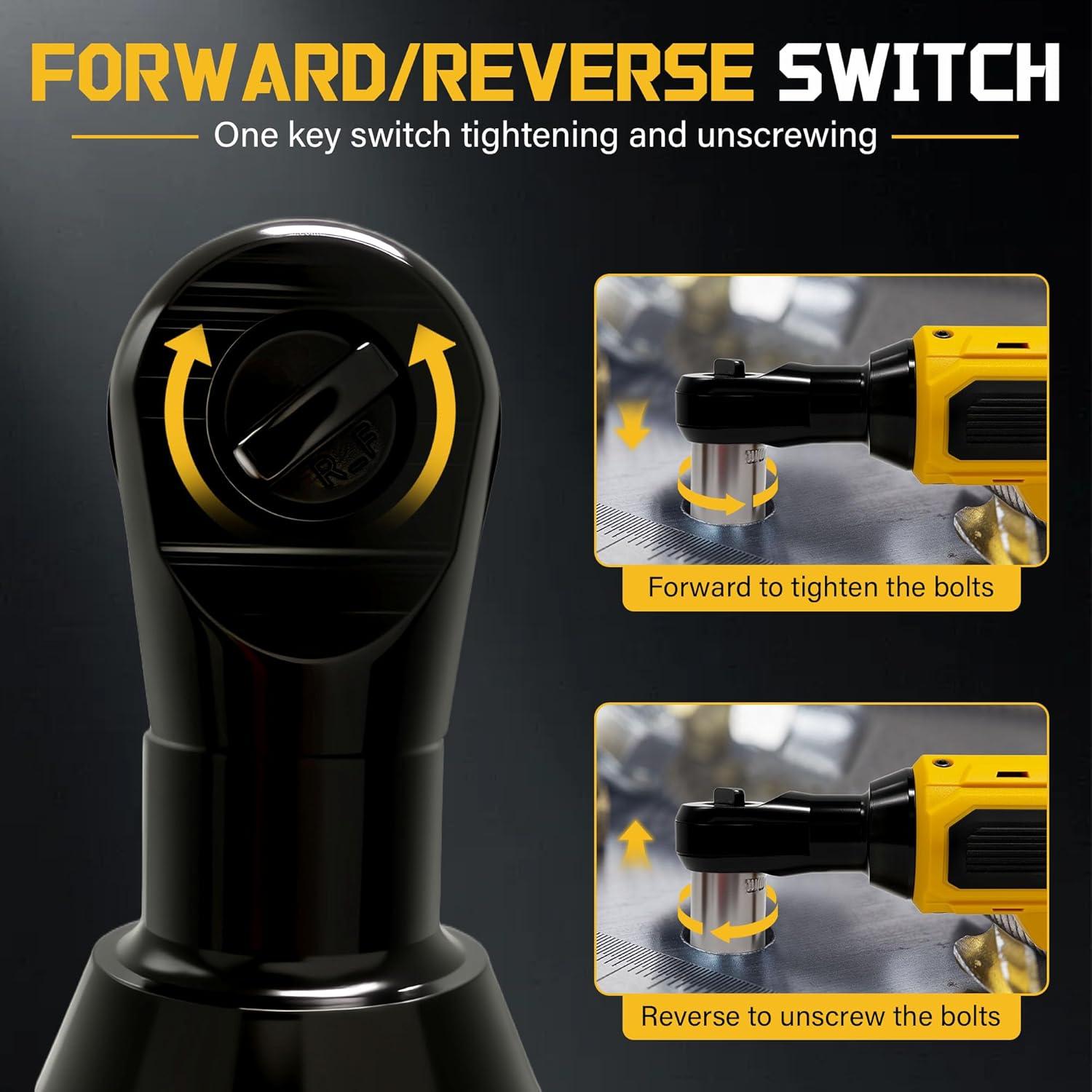 Llave de Trinquete Inalámbrica RAYLEEY 3/8" 20V Max 60 N.m