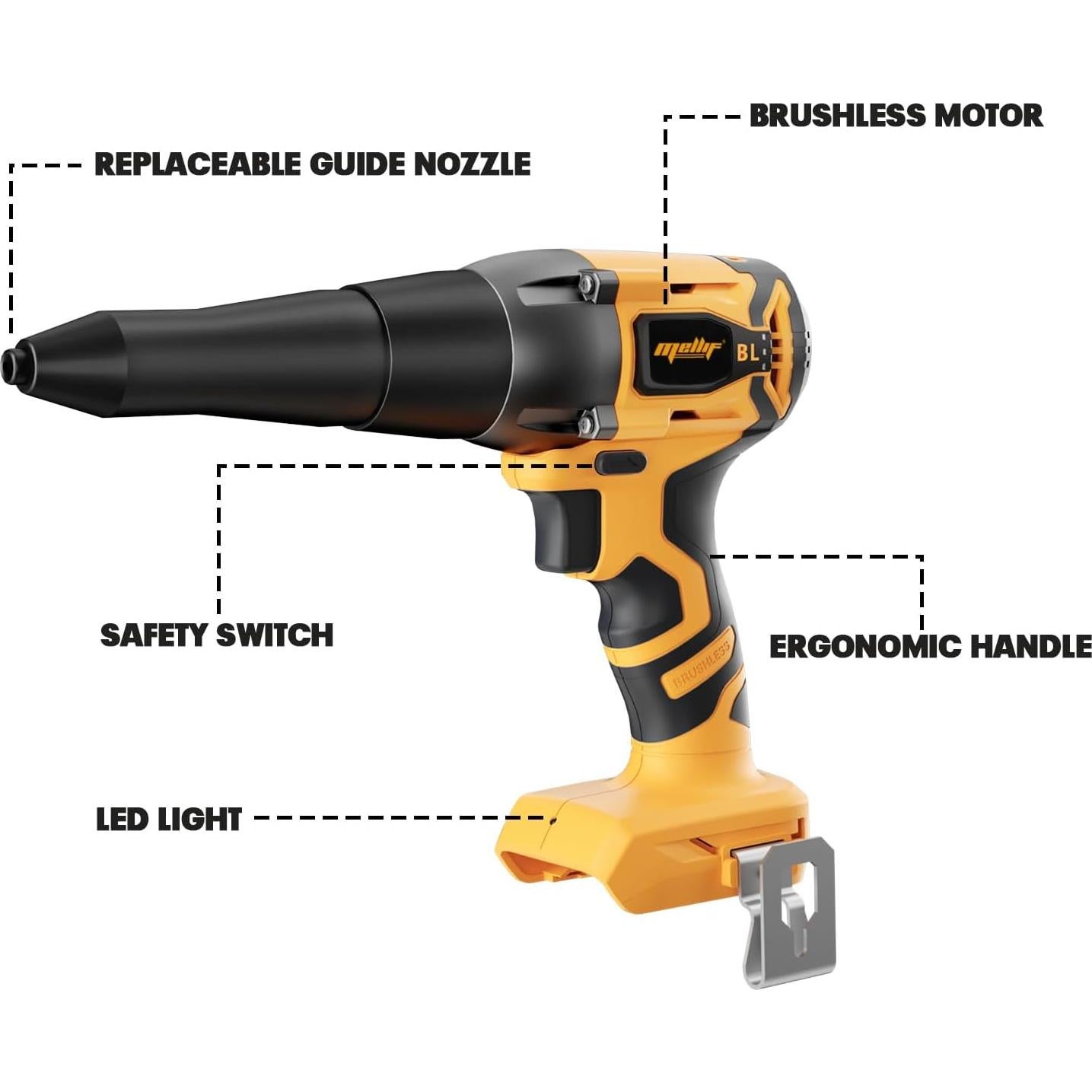 Pistola de Remaches Inalámbrica Mayoki 20V MAX 2248 lbf