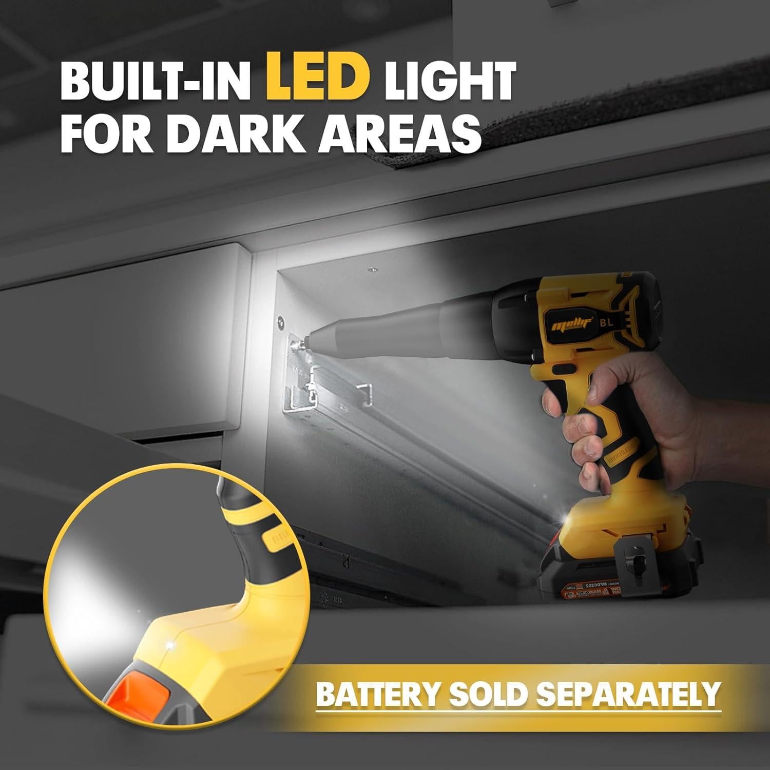 Pistola de Remaches Inalámbrica Mayoki 20V MAX 2248 lbf