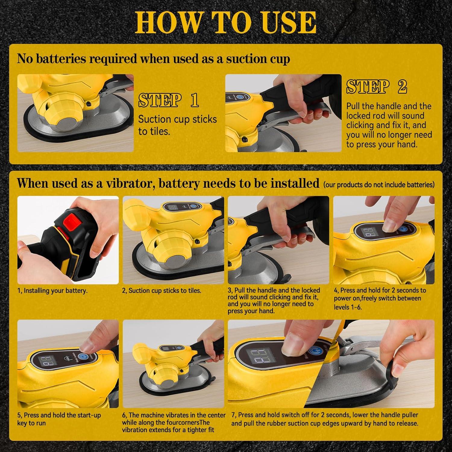 Herramienta de Vibración para Azulejos Circulads 33000 rpm 6 Velocidades