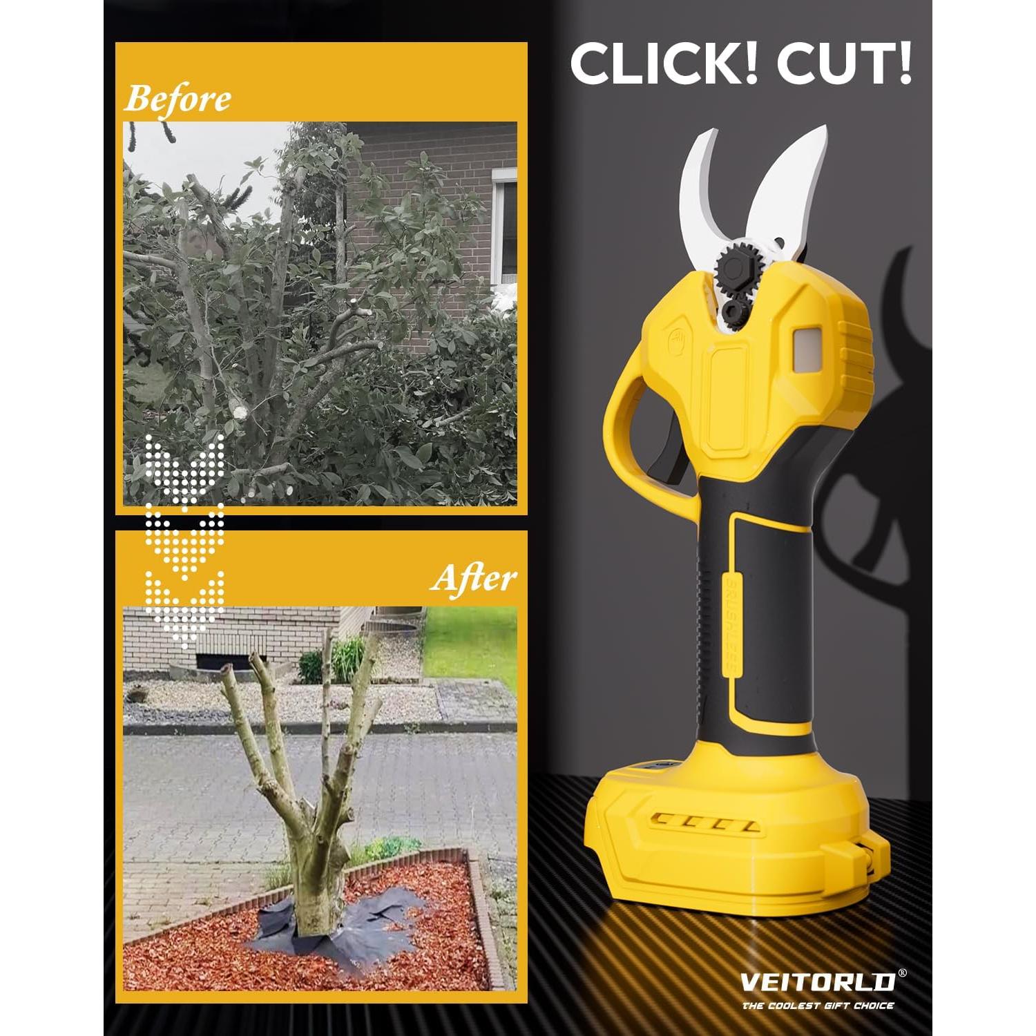 Tijeras de Podar Eléctricas Veitorld 20V Sin Batería 30mm