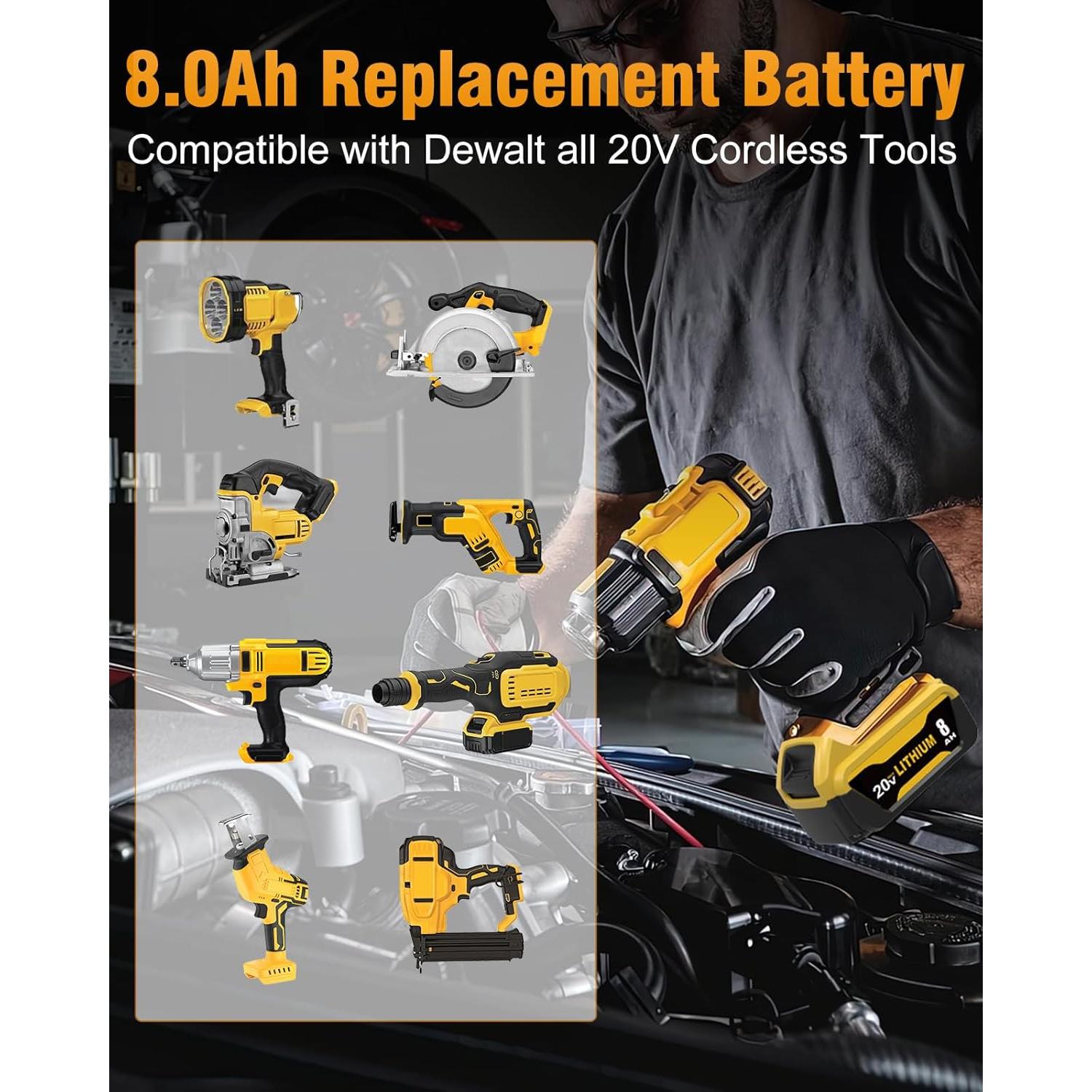 Batería de Reemplazo HOCHSTERN 8.0Ah para Dewalt 20V Max
