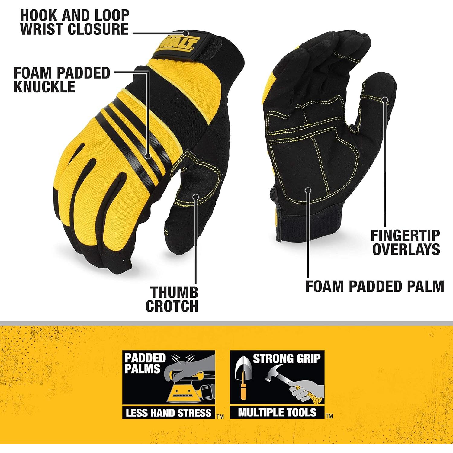 Guantes de Trabajo Dewalt DPG201XL - Cuero Sintético - Extra Grande - 1 Par