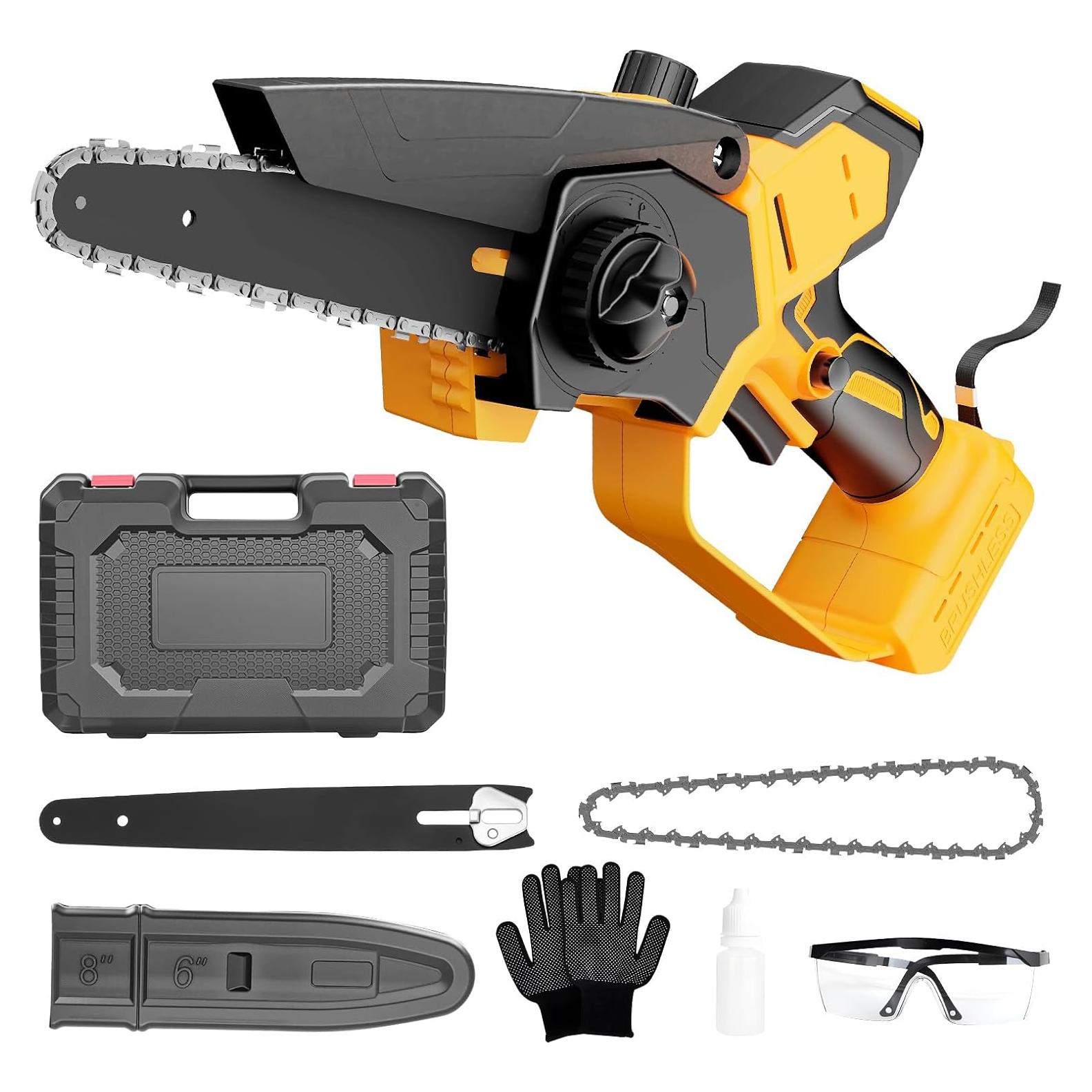 Mini Motosierra Eléctrica Dewalt 20V 2-en-1 800W 6" y 8"