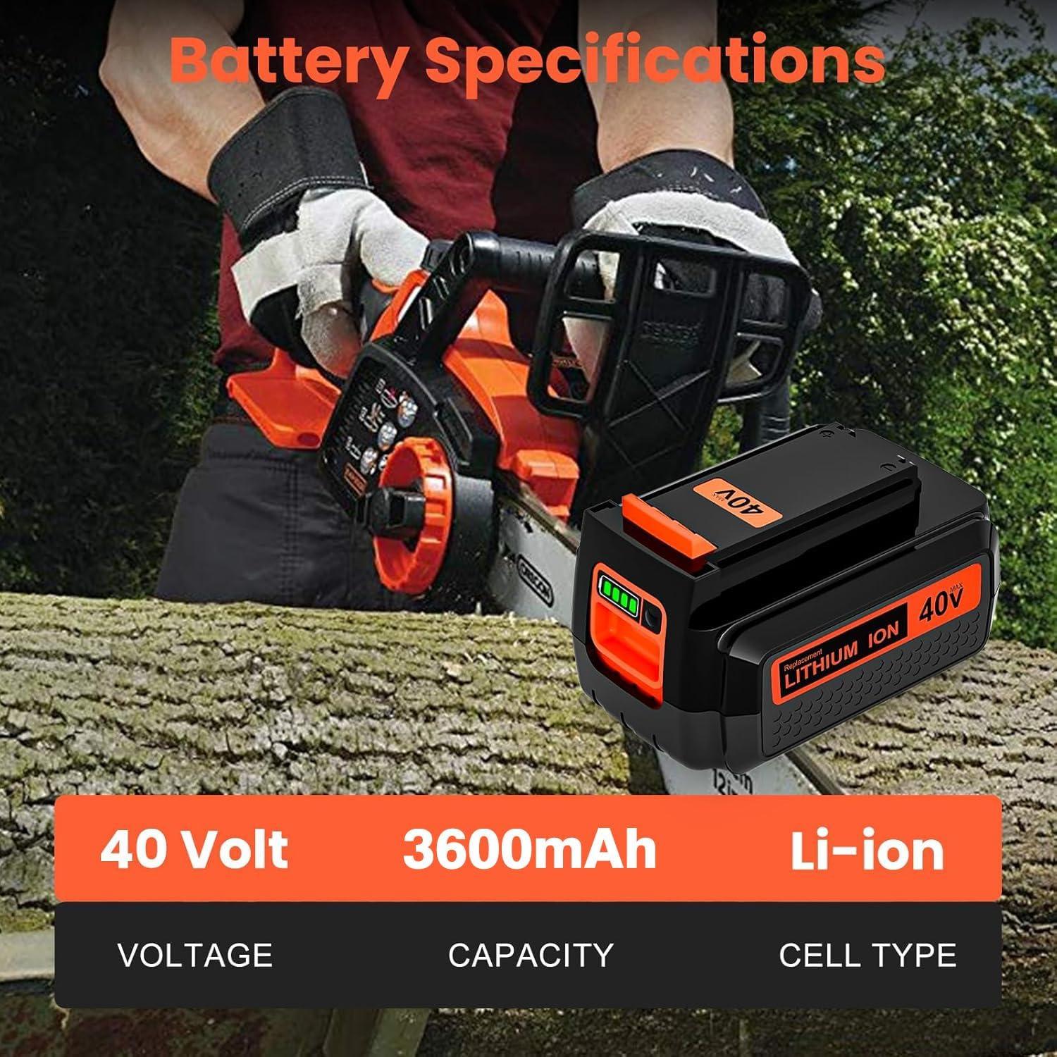 Batería de Reemplazo 40V 3.6Ah Enermall para Black & Decker