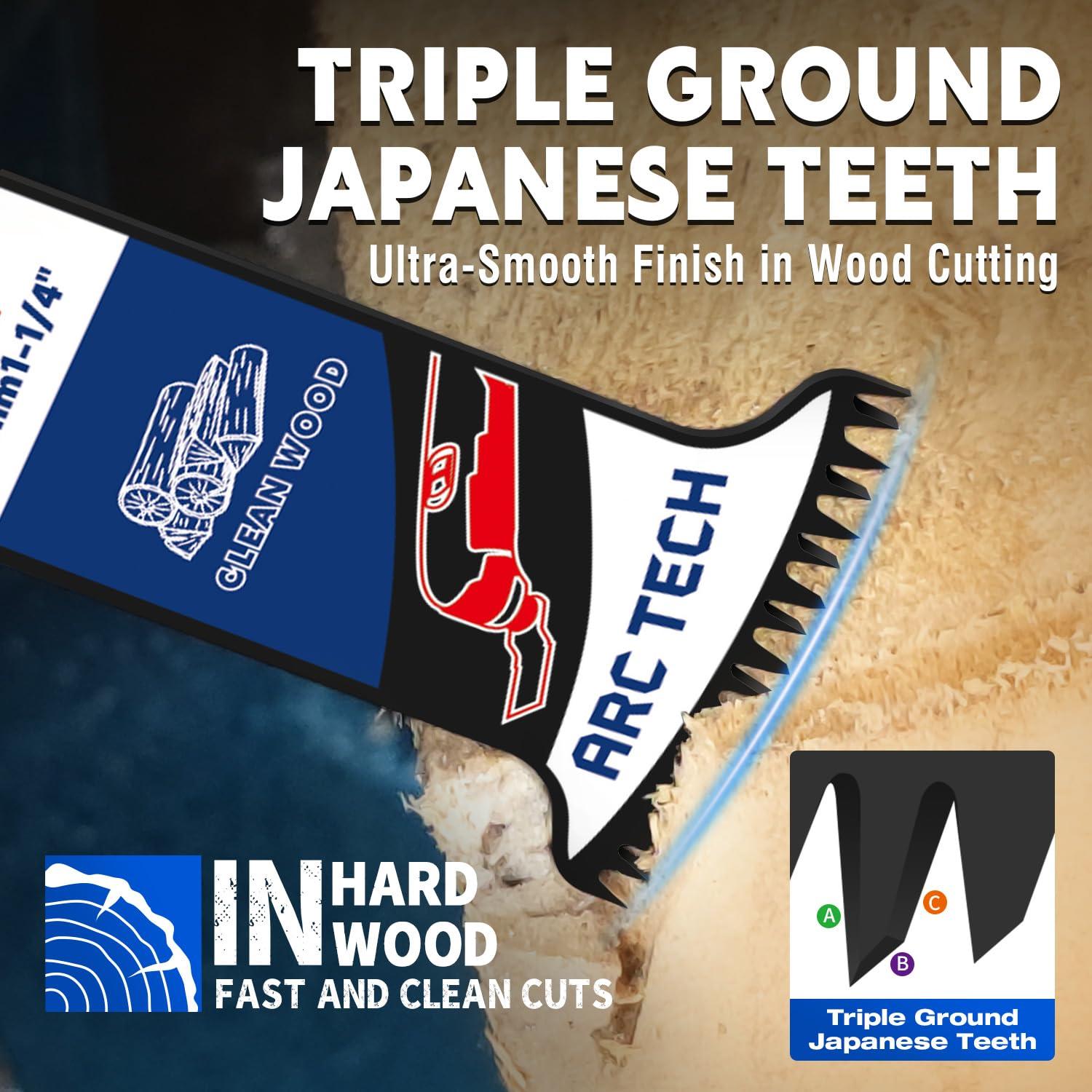 Kit de 110 Hojas de Sierra Oscilante TOPOARC con Titanio