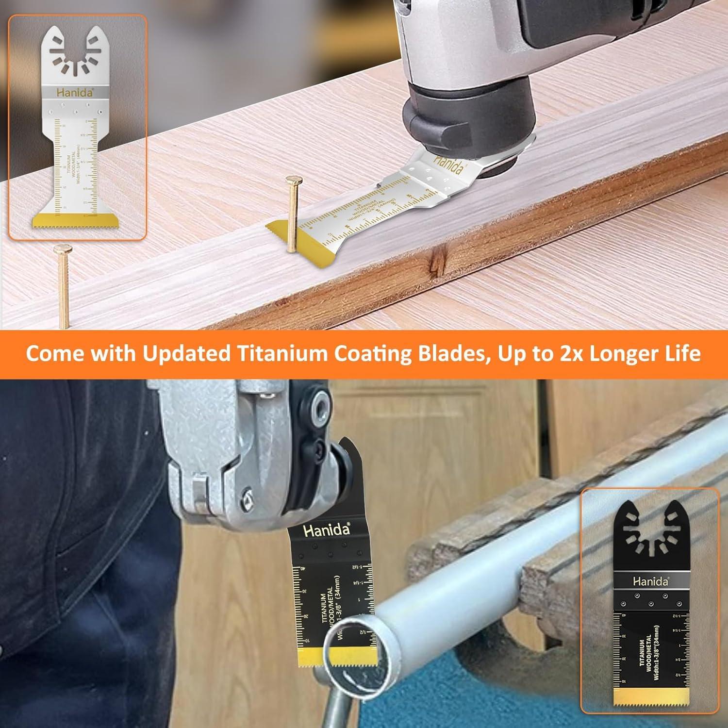 Kit de 40 Hojas de Sierra Oscilante Hanida para Madera y Plásticos