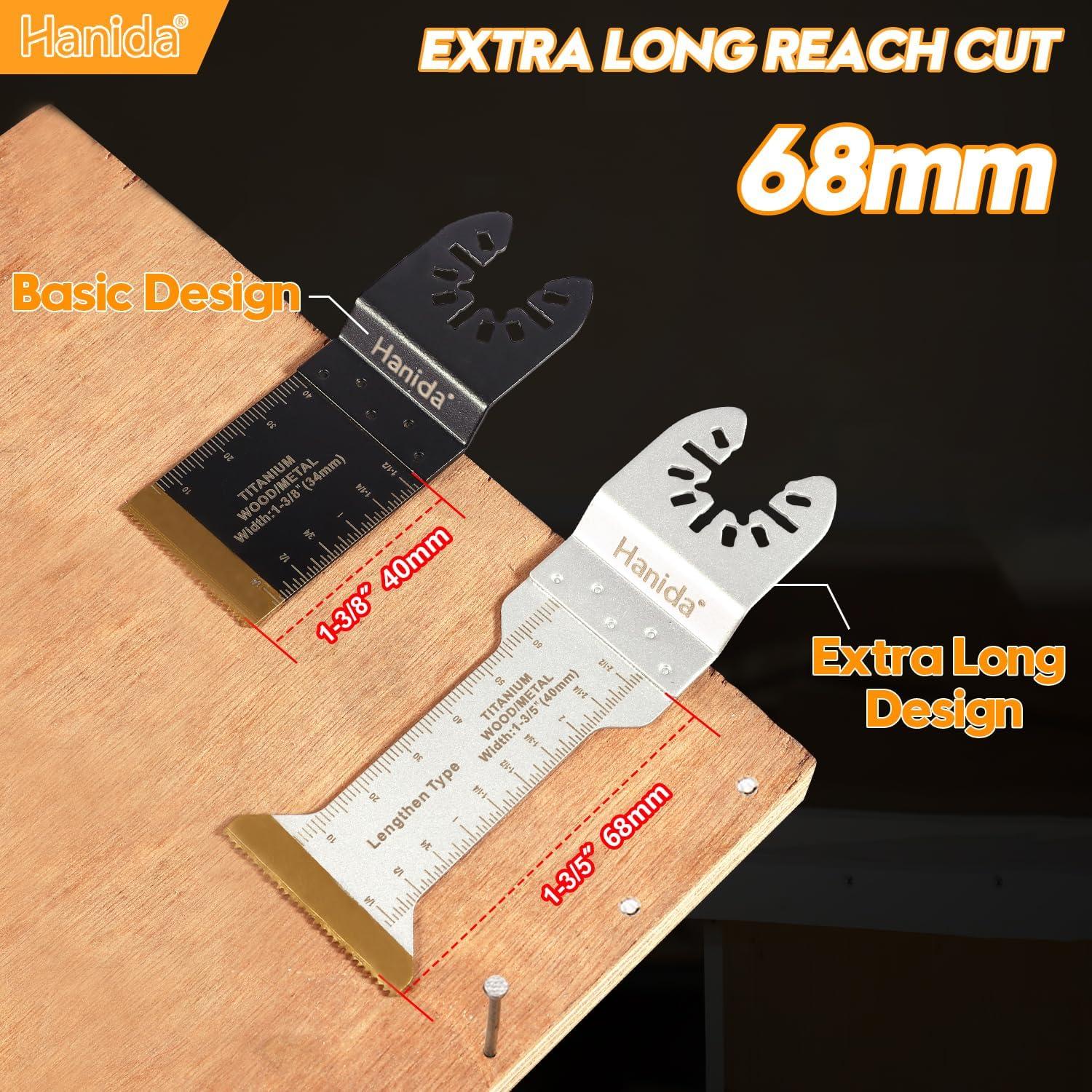 Kit de 40 Hojas de Sierra Oscilante Hanida para Madera y Plásticos