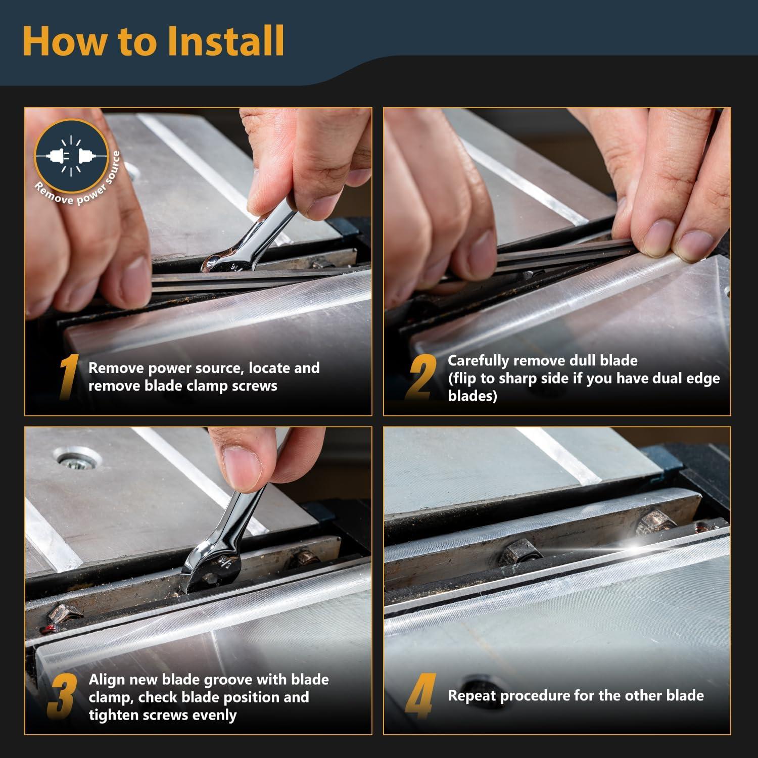 Cuchillas de Carburo de Tungsteno POWERTEC 82mm Paquete de 2