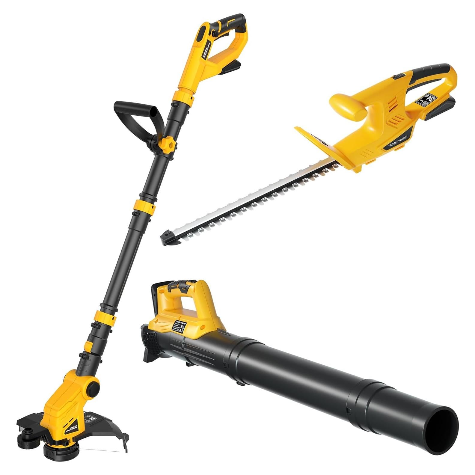 Combo Jardinería Inalámbrico Houselife 3 en 1 - Cortadora Setos, Hilo y Soplador