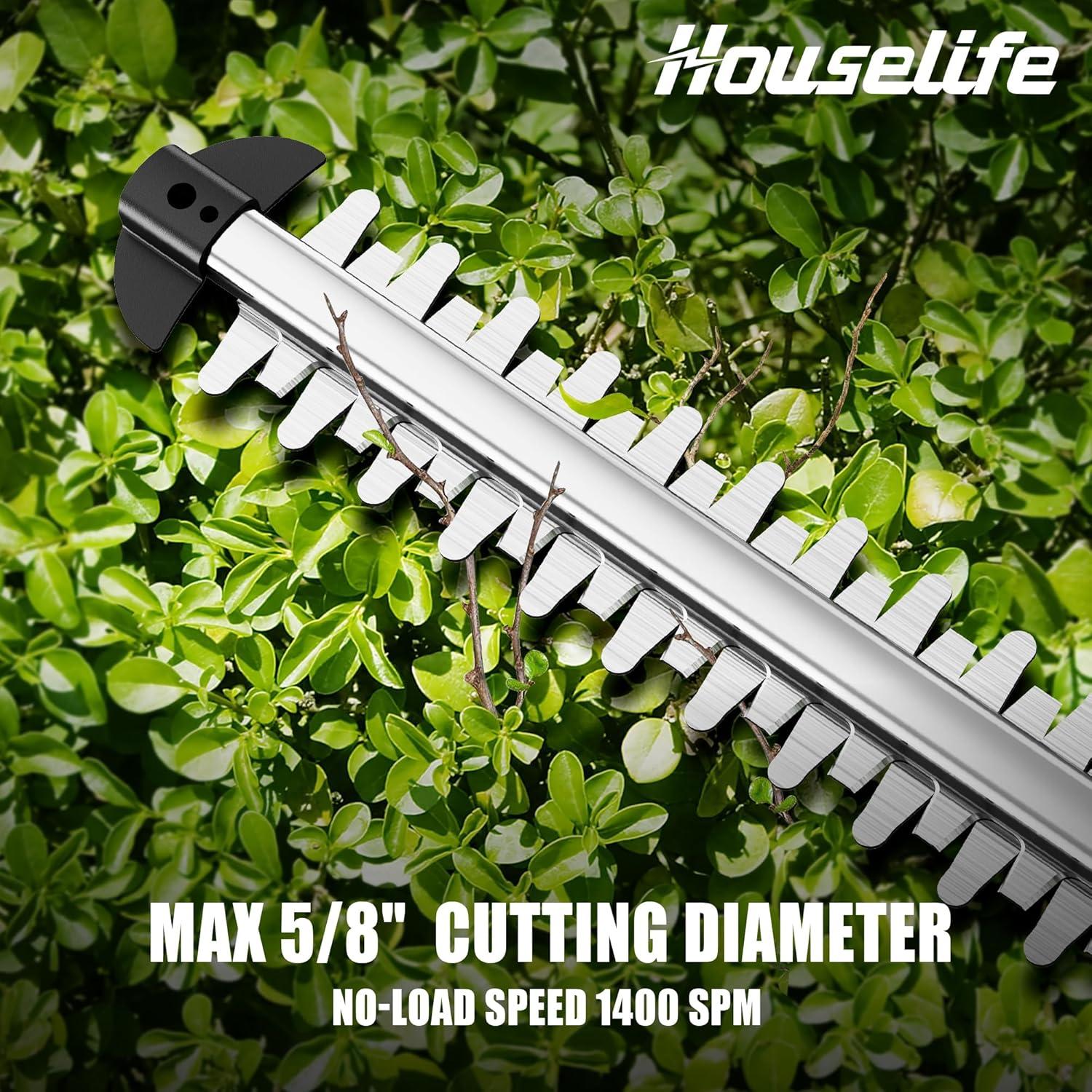 Combo Jardinería Inalámbrico Houselife 3 en 1 - Cortadora Setos, Hilo y Soplador