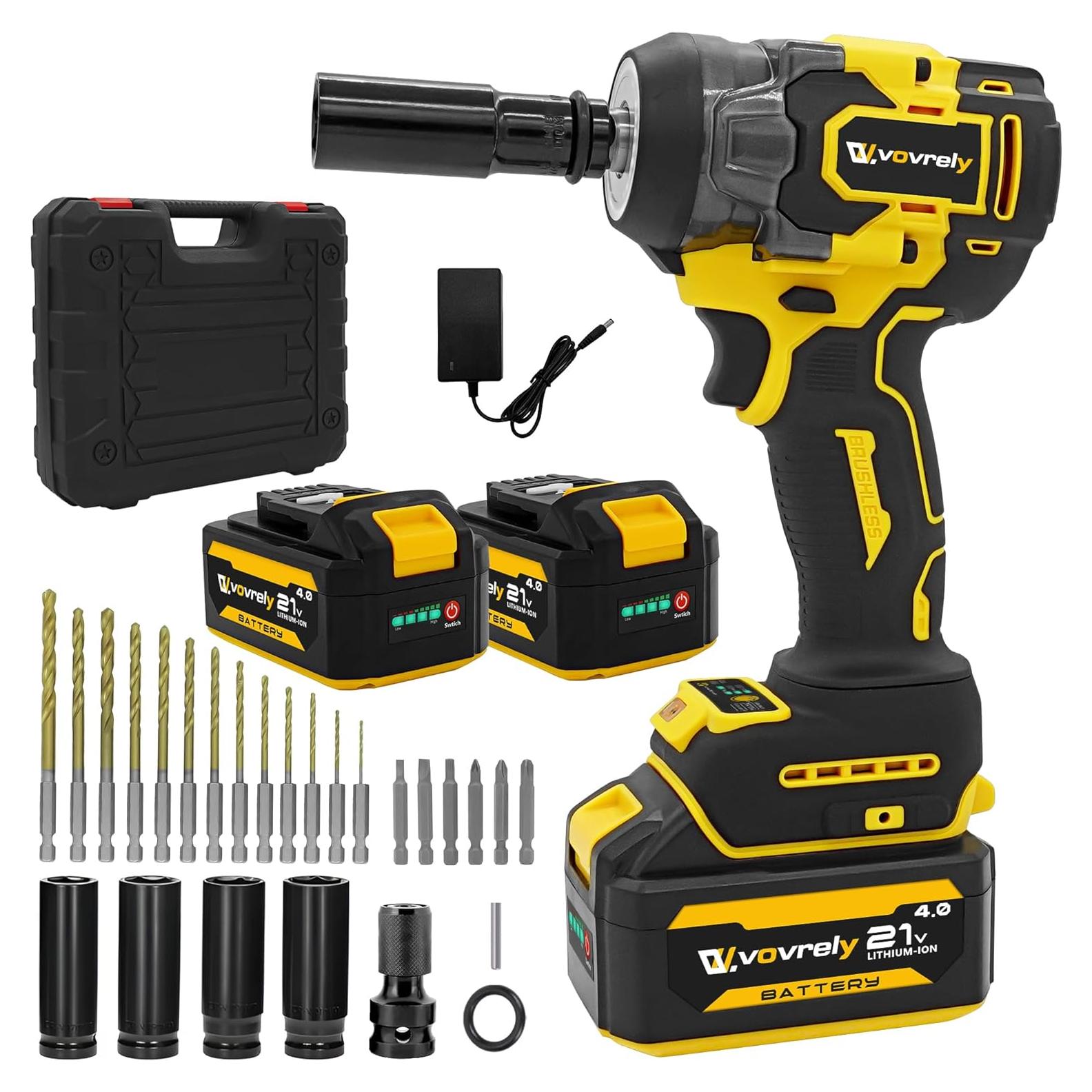 Llave de impacto inalámbrica VOVRELY 1/2" 650N.m 3300RPM