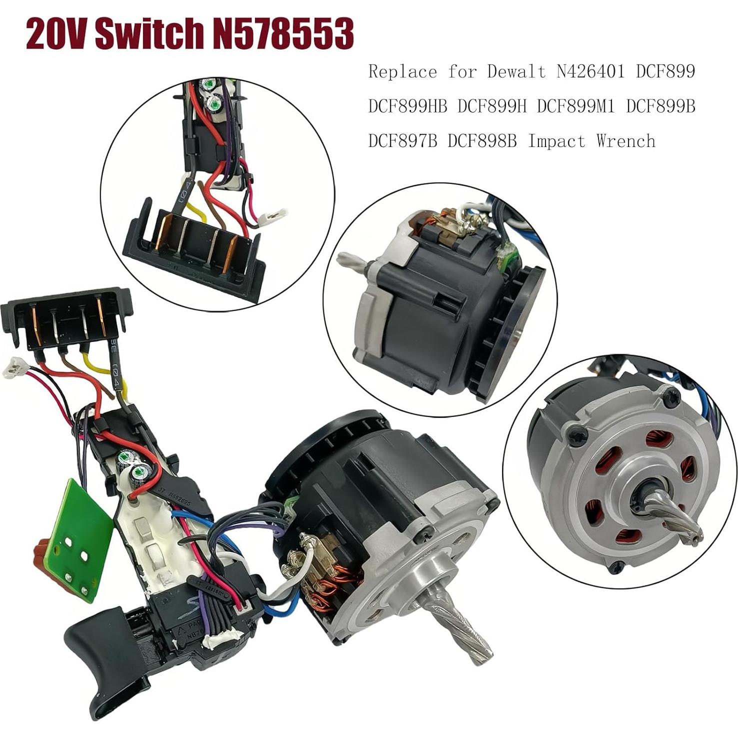 Interruptor Reemplazo KIMGU N578553 para Dewalt DCF899