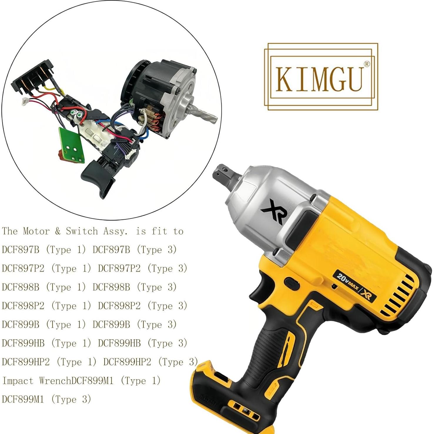 Interruptor Reemplazo KIMGU N578553 para Dewalt DCF899