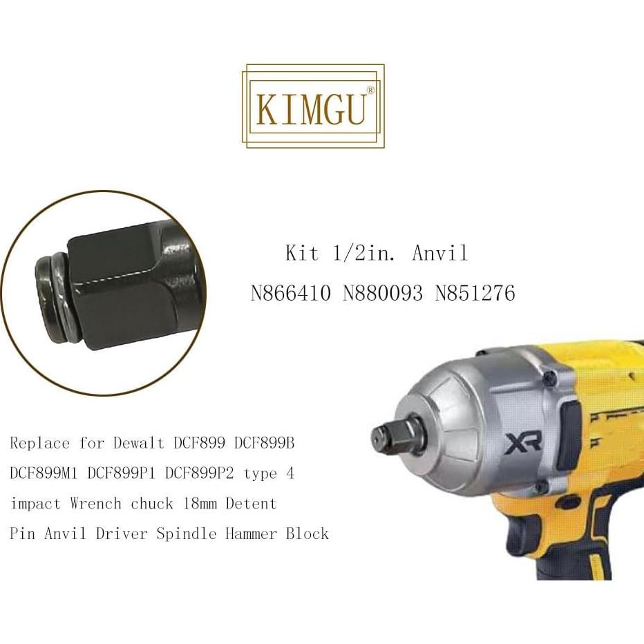 Yunque para Llave de Impacto Dewalt DCF899 20V KIMGU N866410
