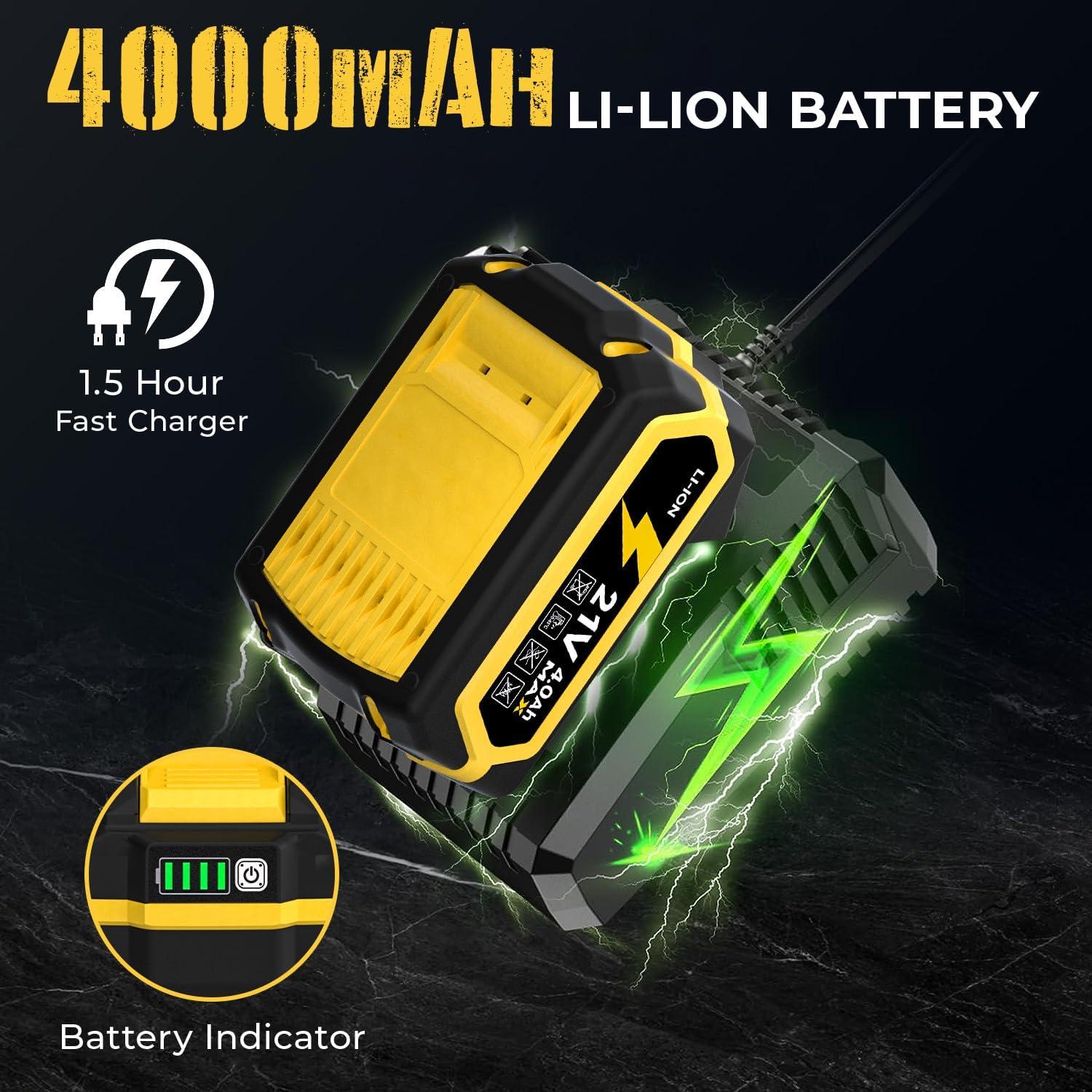 Llave de impacto inalámbrica SIDSYS 21V 400N.m con batería 4.0Ah